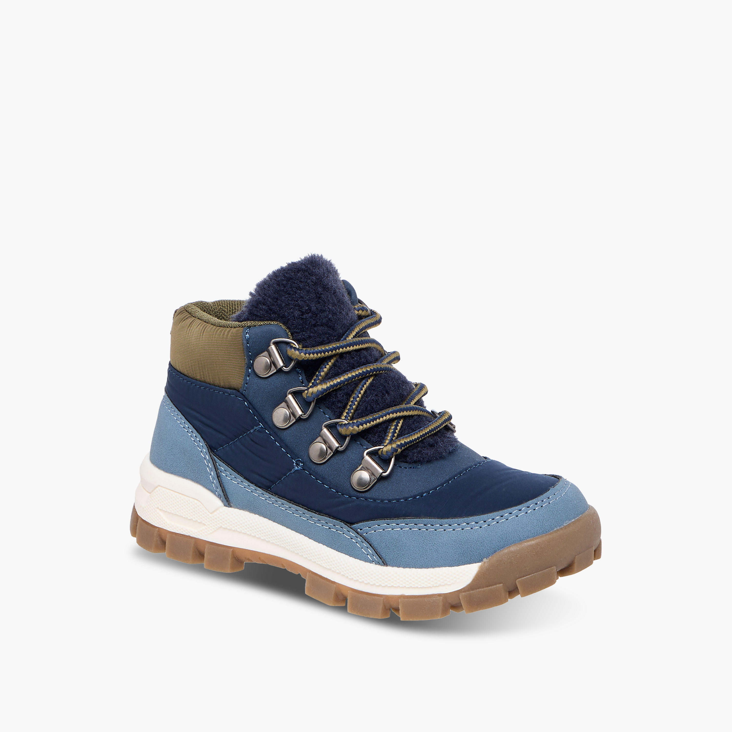 بوت بارز الملمس بقصة عالية وسحاب إغلاق من جونيورز-boys-shoes-boots-image-2
