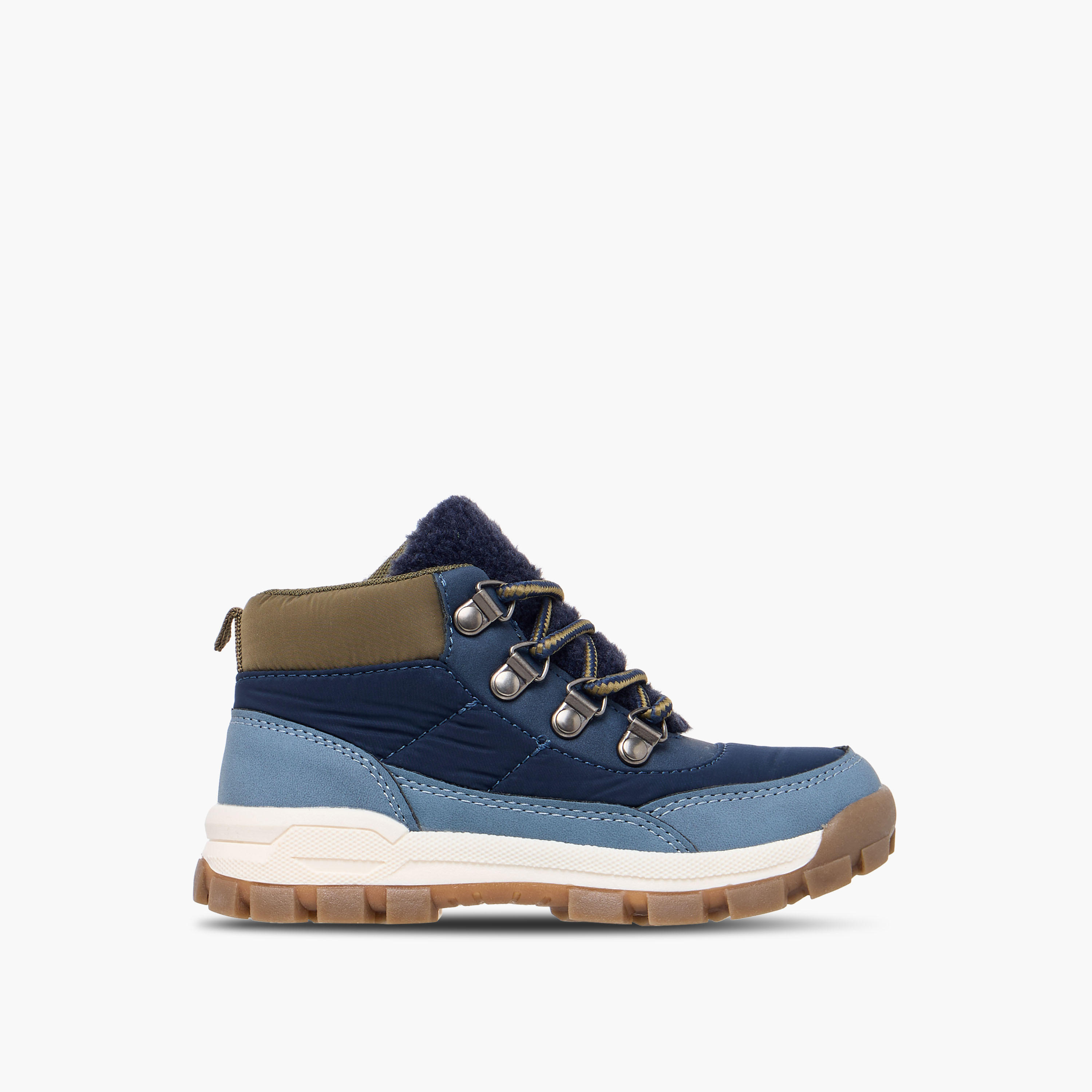 بوت بارز الملمس بقصة عالية وسحاب إغلاق من جونيورز-boys-shoes-boots-image-3