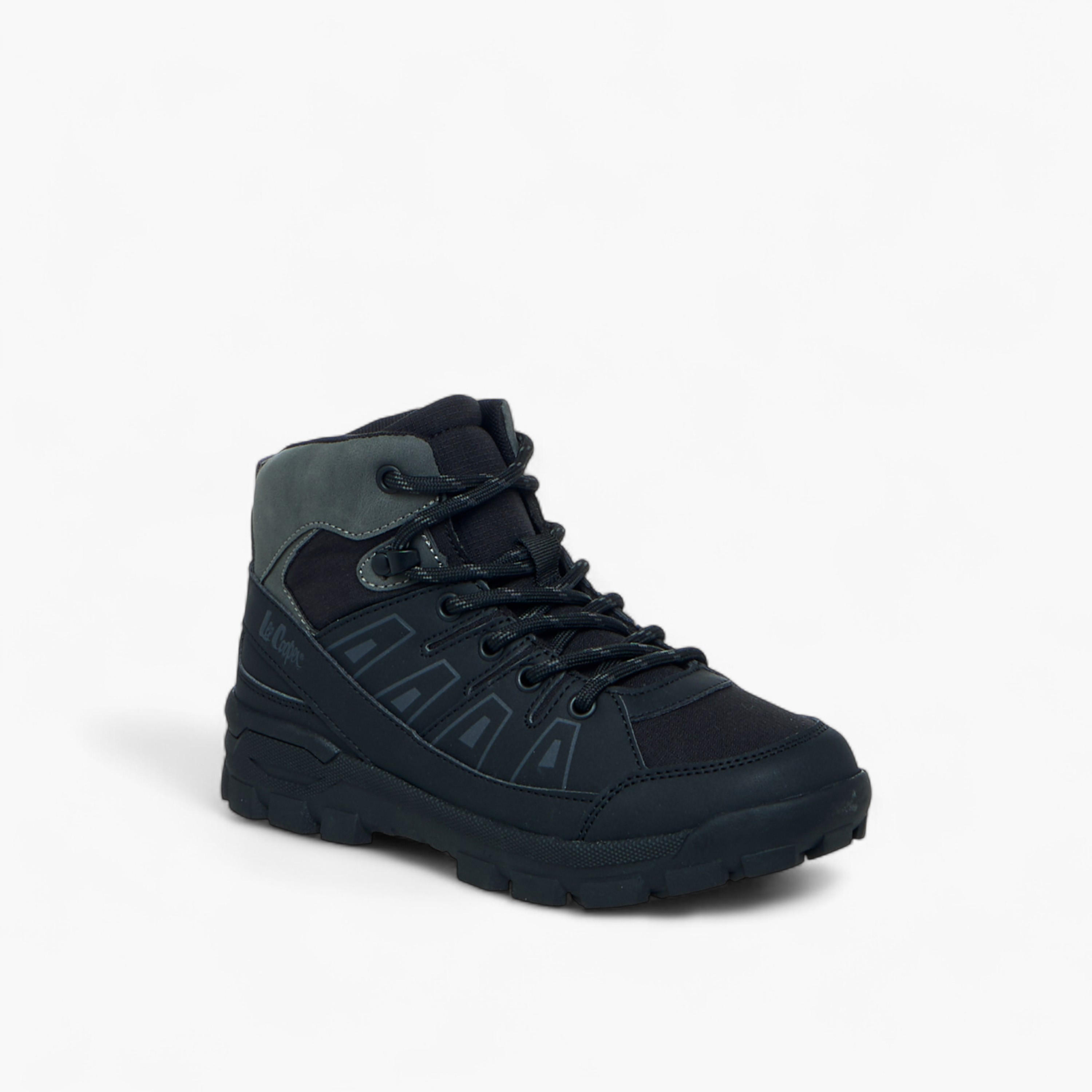 Lee Cooper Boys' Panelled Ankle Boots with Lace-Up Closure-boys-shoes-boots-image-2