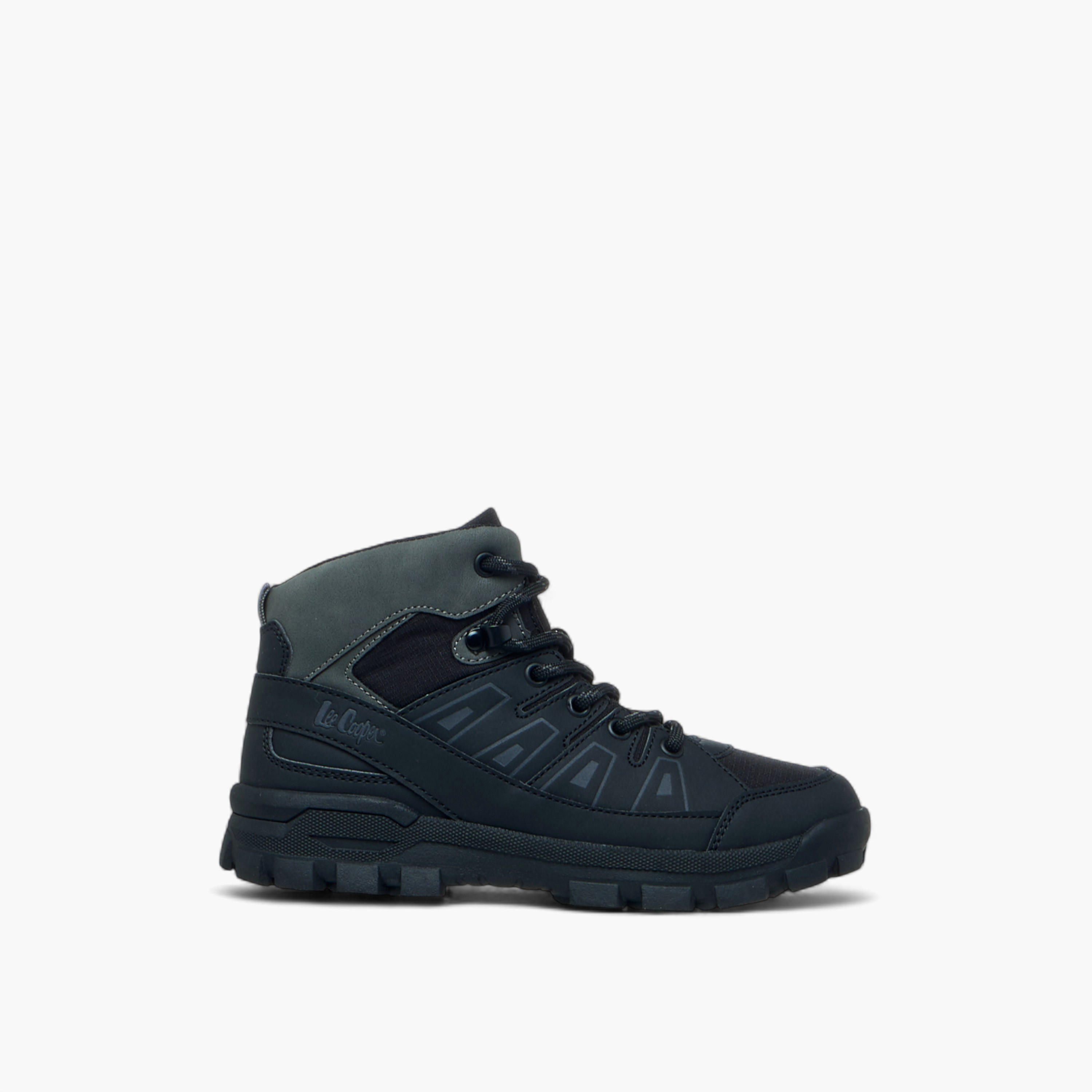 Lee Cooper Boys' Panelled Ankle Boots with Lace-Up Closure-boys-shoes-boots-image-3