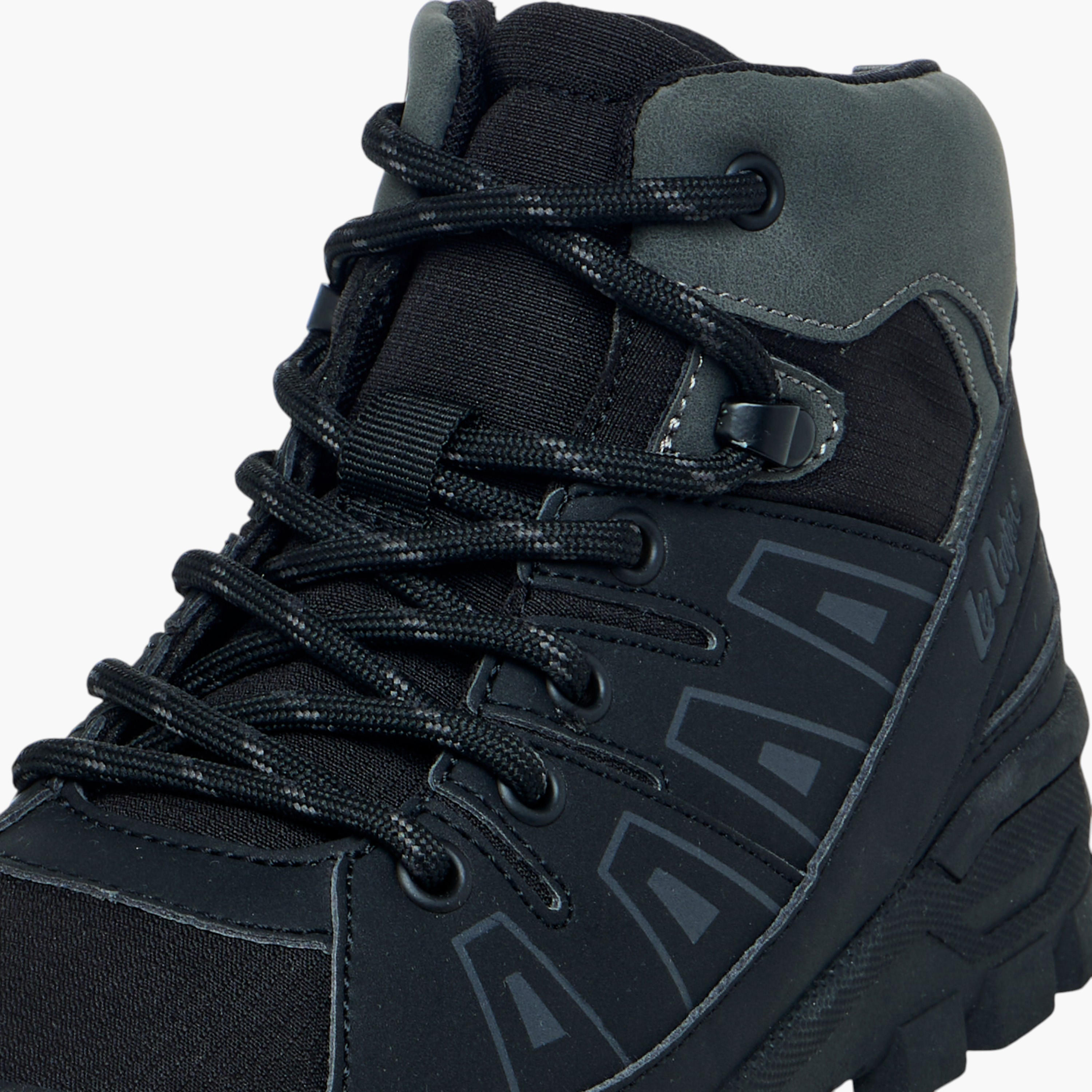 Lee Cooper Boys' Panelled Ankle Boots with Lace-Up Closure-boys-shoes-boots-image-4