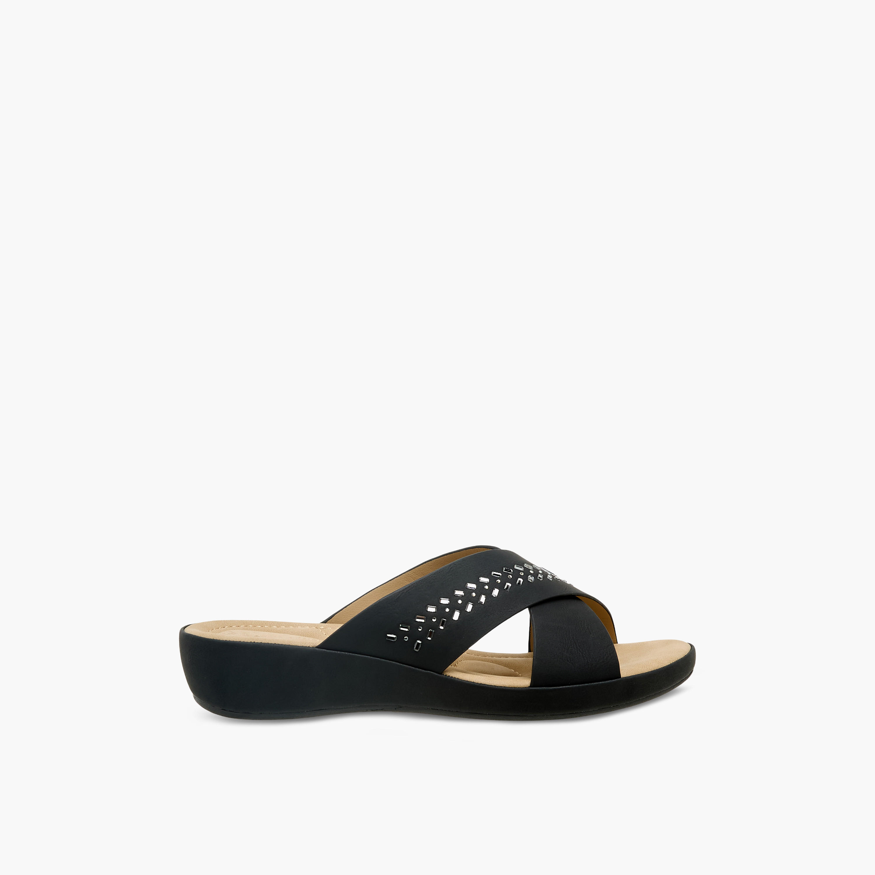Le Confort Women Embellished Cross Strap Sandals-women-shoes-flats-sandals-image-3