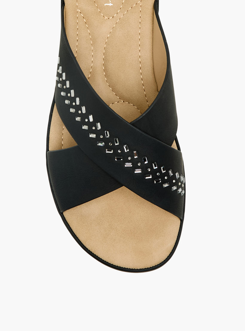 Le Confort Women Embellished Cross Strap Sandals-women-shoes-flats-sandals-image-4
