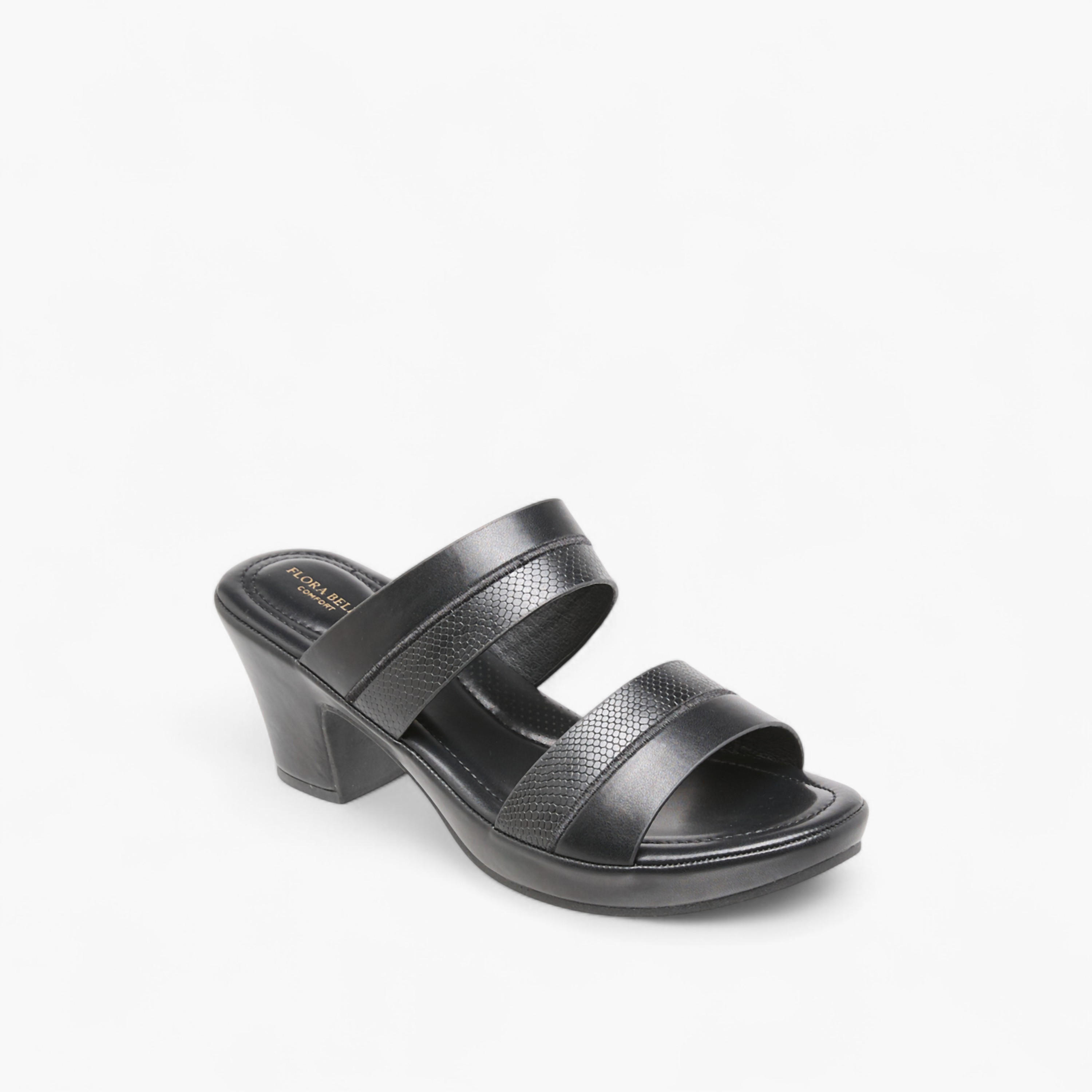 صندل سهل الارتداء بكعب عريض بارز الملمس من فلورا بيلا-women-shoes-sandals-heeled-image-2