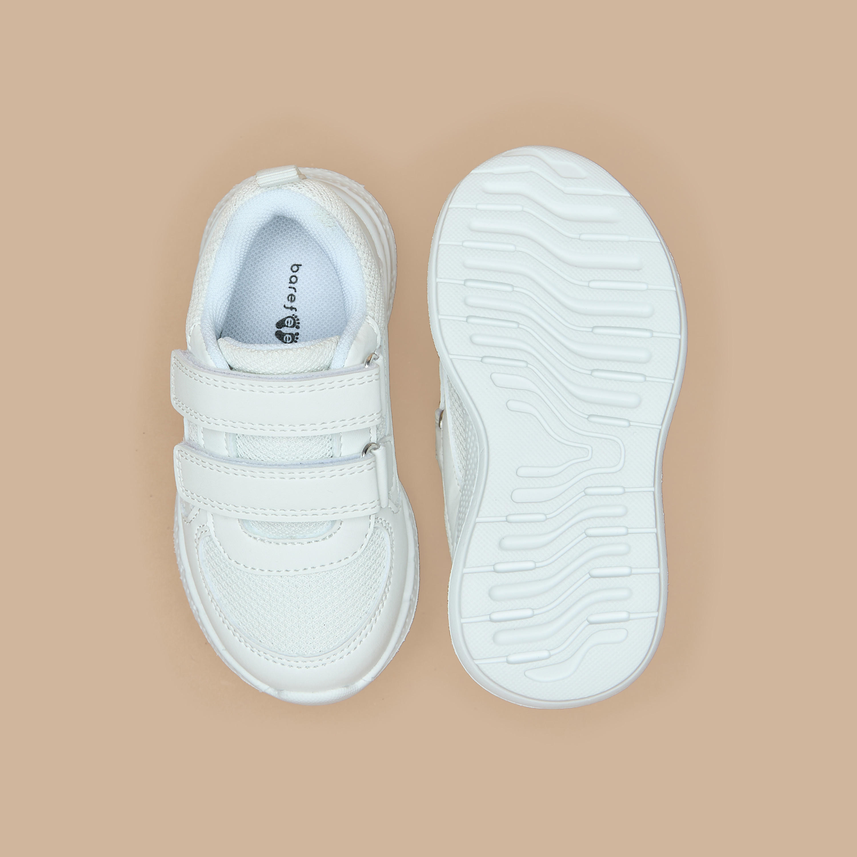 Barefeet Kids Mesh Detailed Sneakers with Hook and Loop Closure-girls-shoes-sneakers-image-4