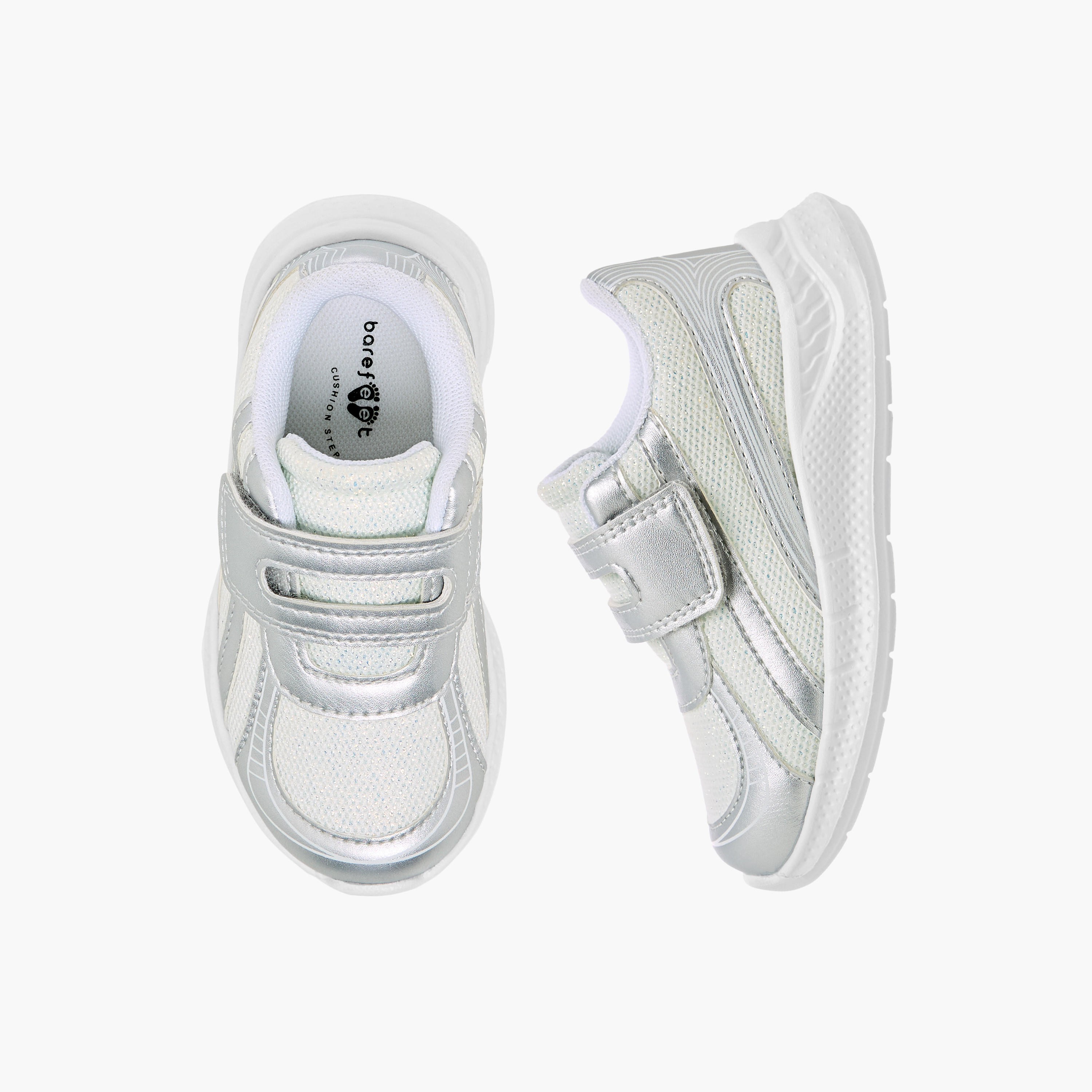 Barefeet Girls Panelled Hook and Loop Sneakers-girls-shoes-sneakers-image-1