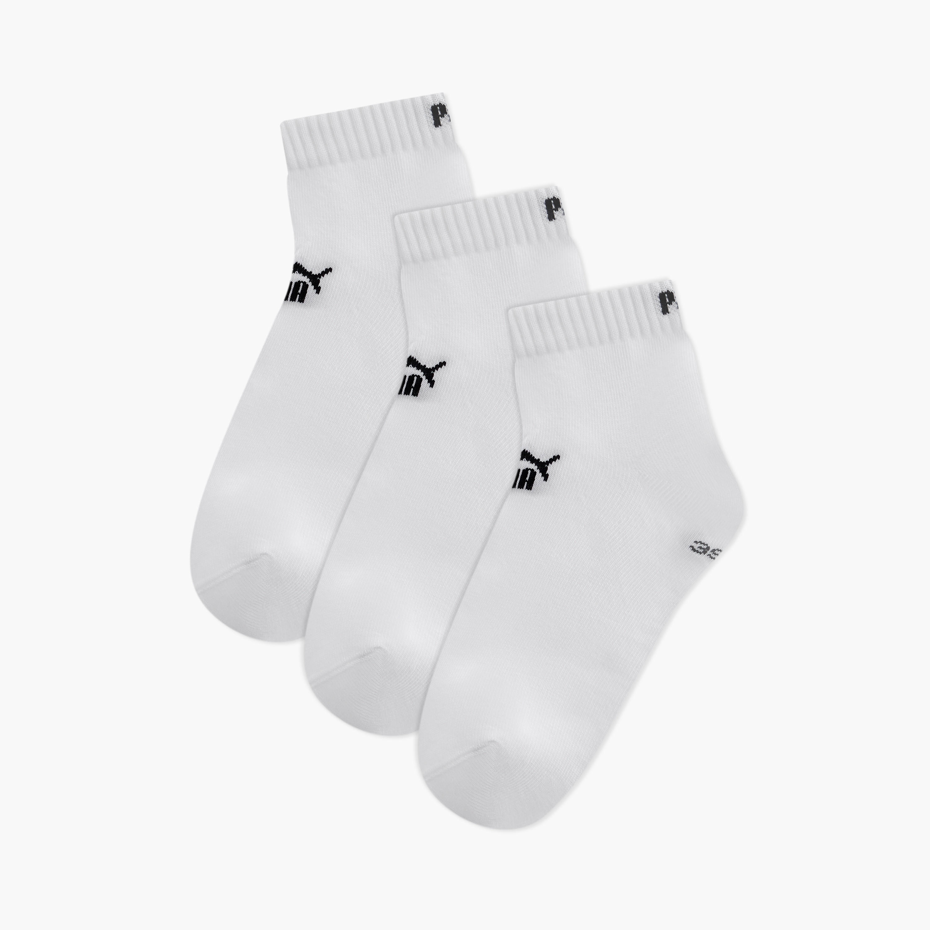 طقم جوارب بطول الكاحل 3 أزواج بطبعات شعار من بوما-men-socks-image-1