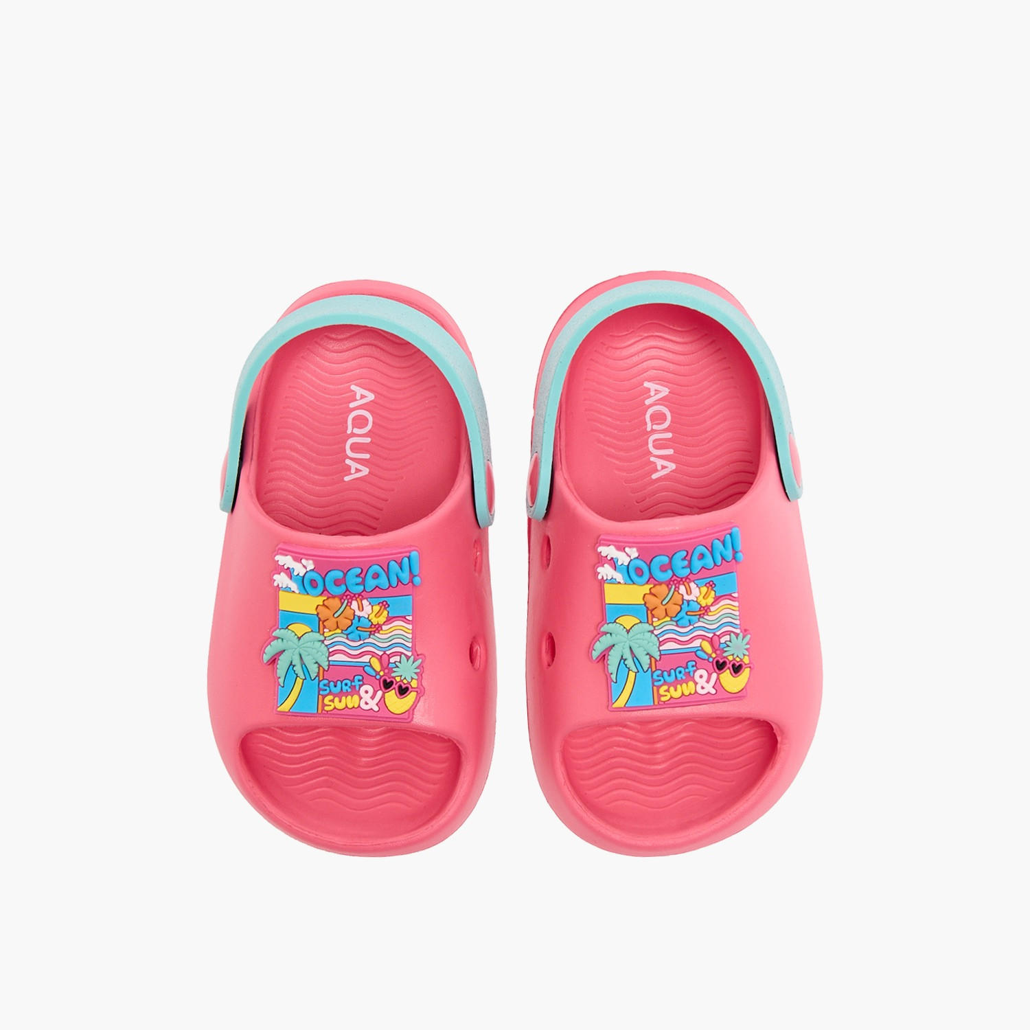 Aqua Girls Ocean Applique Clogs-girls-shoes-flipflopsandslides-image-1