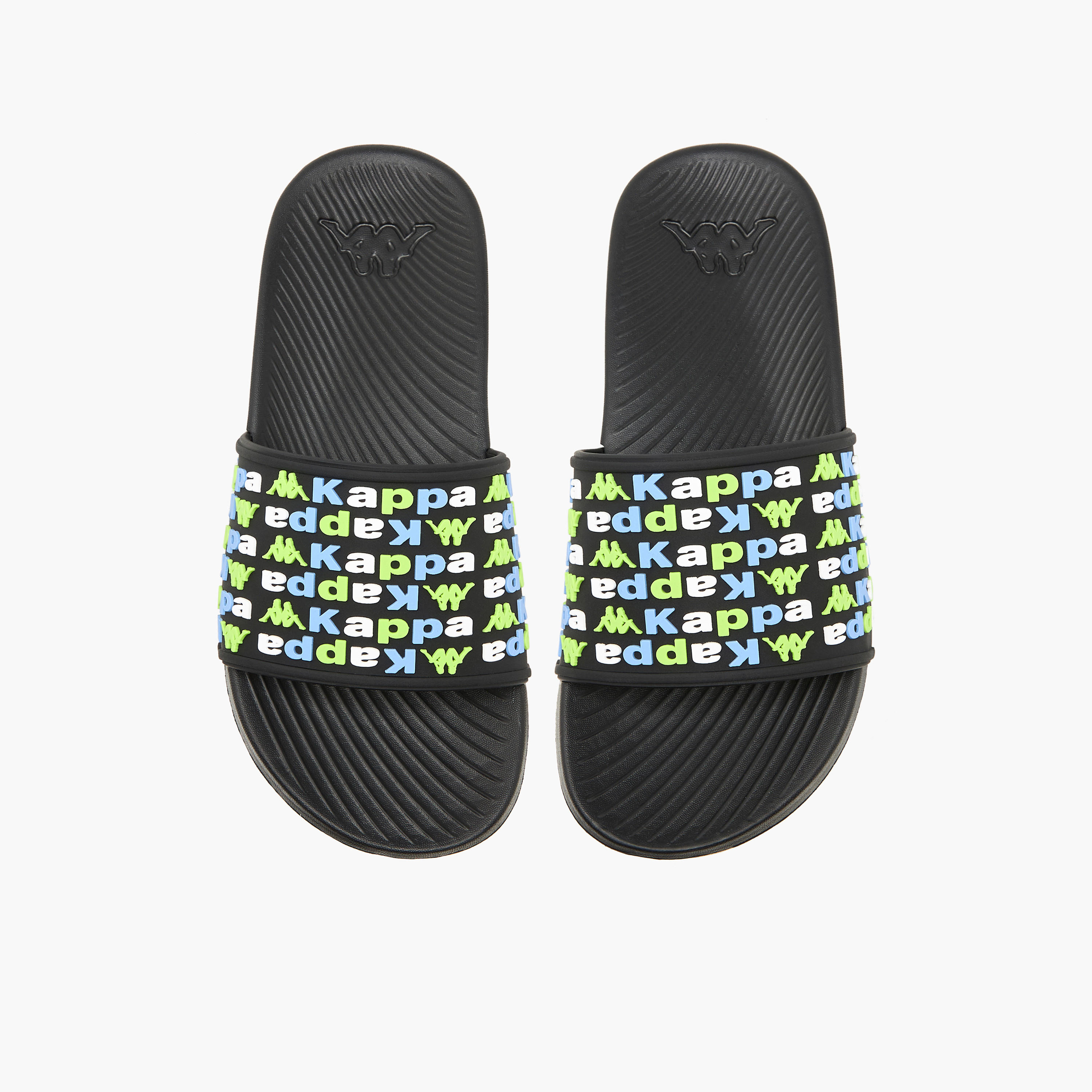 Kappa Boys Logo Embossed Slides-boys-shoes-flipflopsandslides-image-1