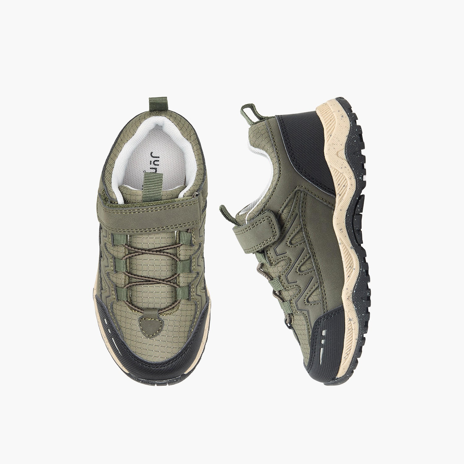 حذاء سنيكرز طول الكاحل بشريط إغلاق للأولاد من جونيورز-boys-shoes-sneakers-image-1