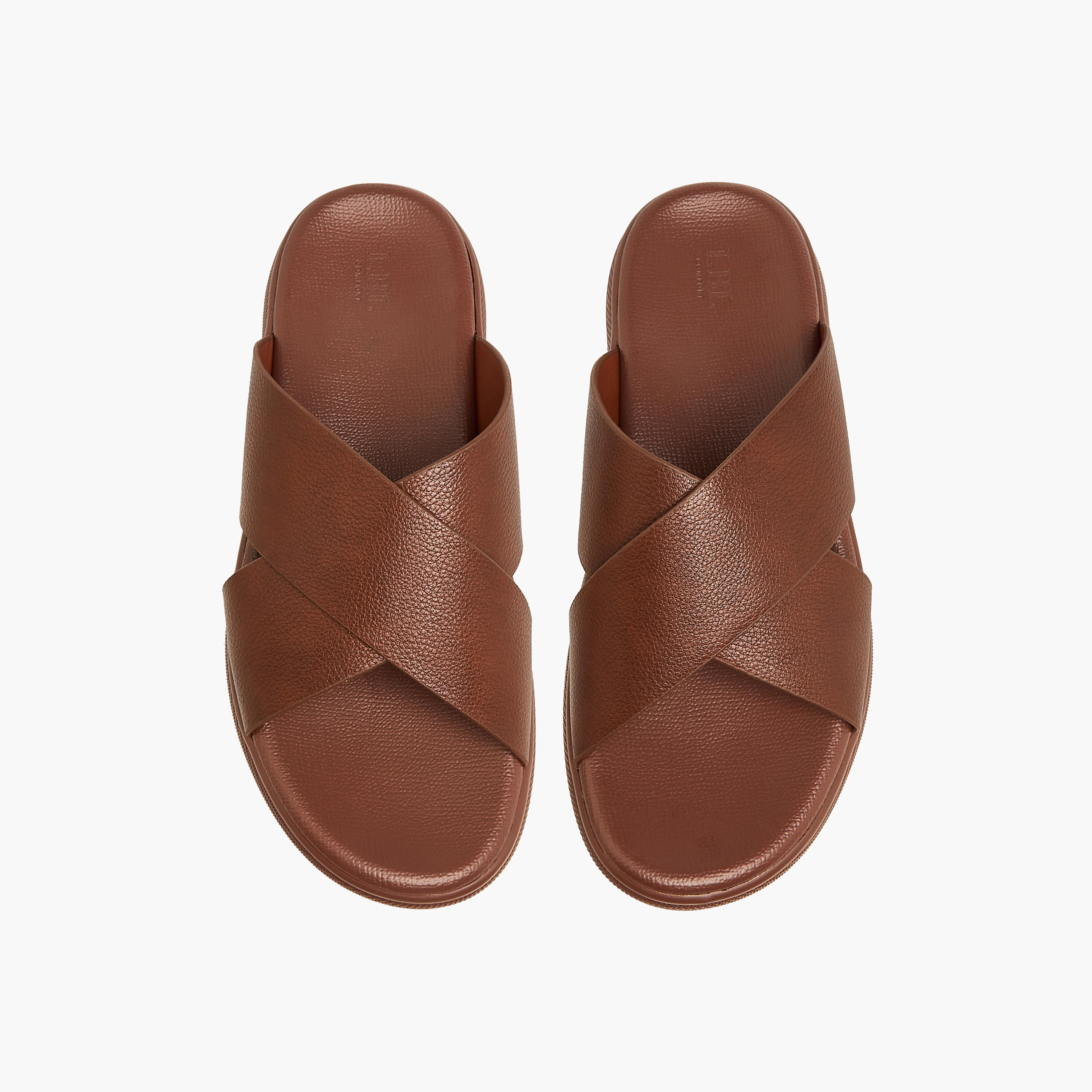 صندل سادة بحزام متقاطع للرجال من إل بي إل من شوإكسبريس-men-shoes-sandals-image-1
