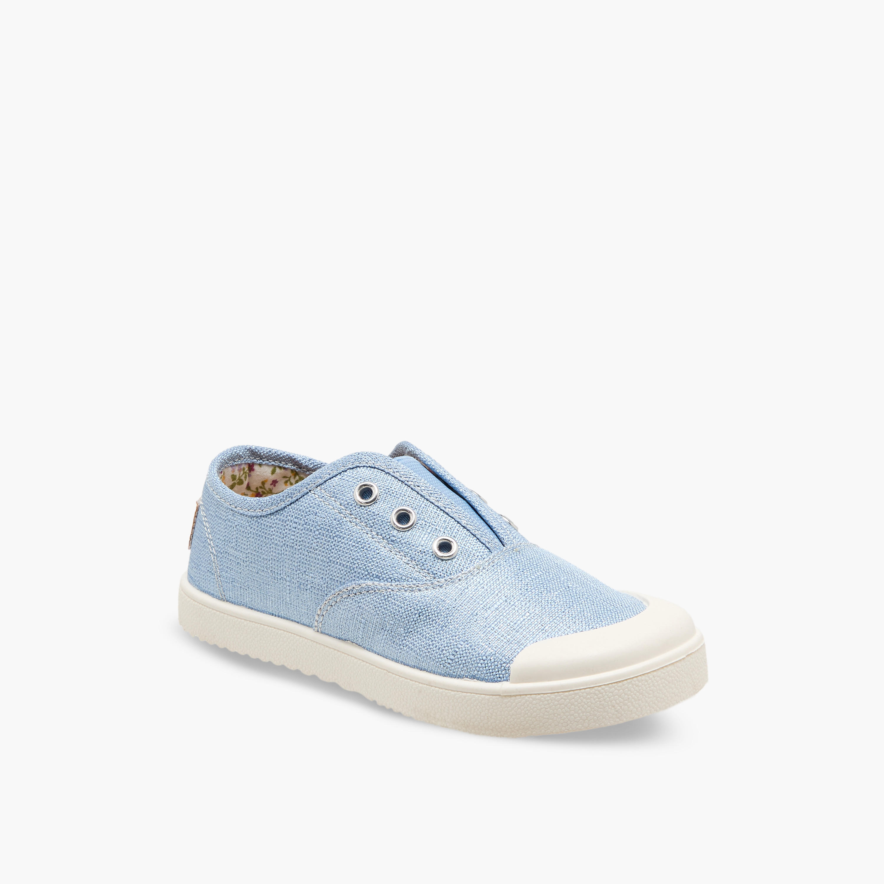 Pablosky Canvas with Elasticated Vamp-baby-girls-shoes-closedshoes-image-2
