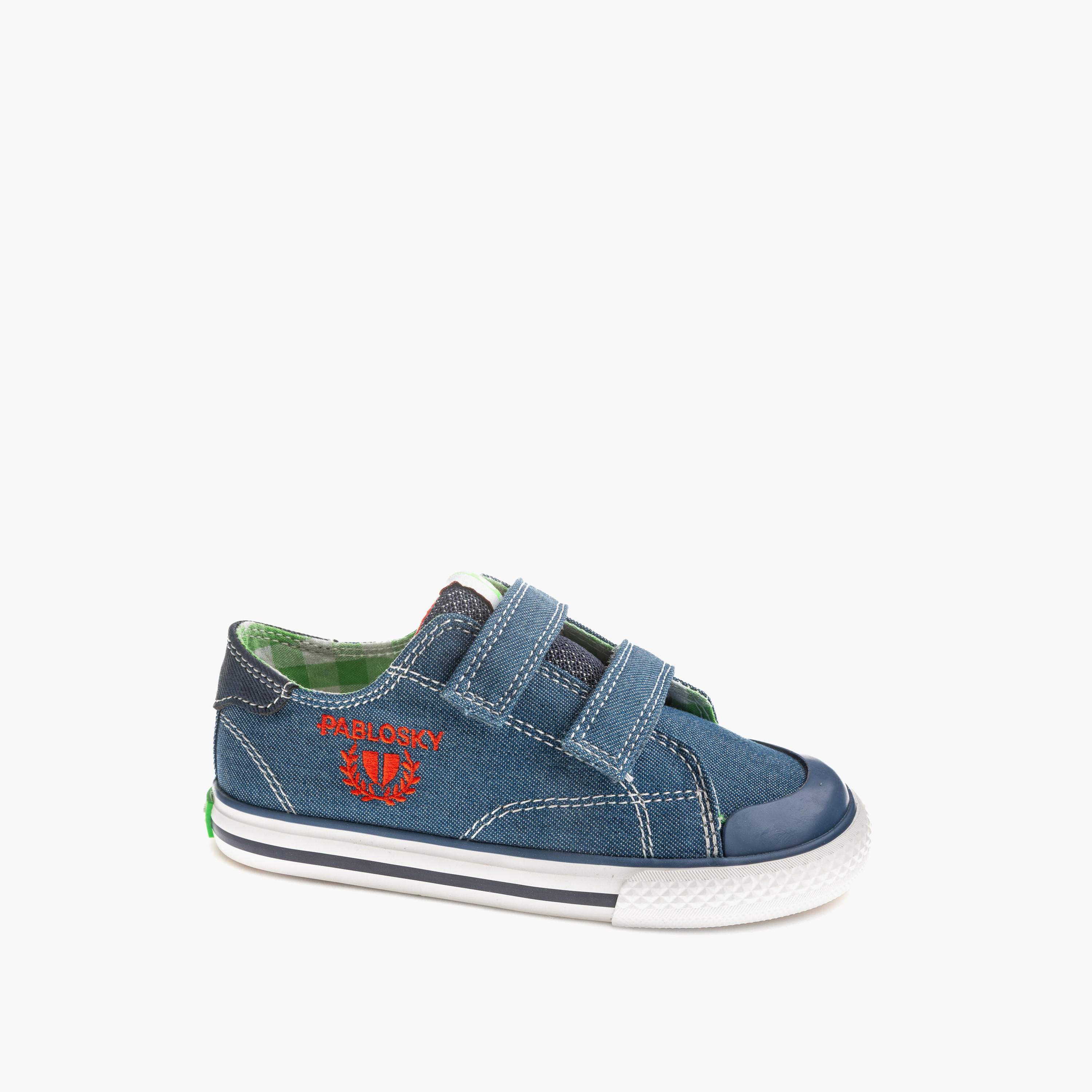 حذاء سنيكرز كانفاس بطول الكاحل وشريط إغلاق لاصق من بابلوسكي-baby-boys-shoes-closedshoes-image-1