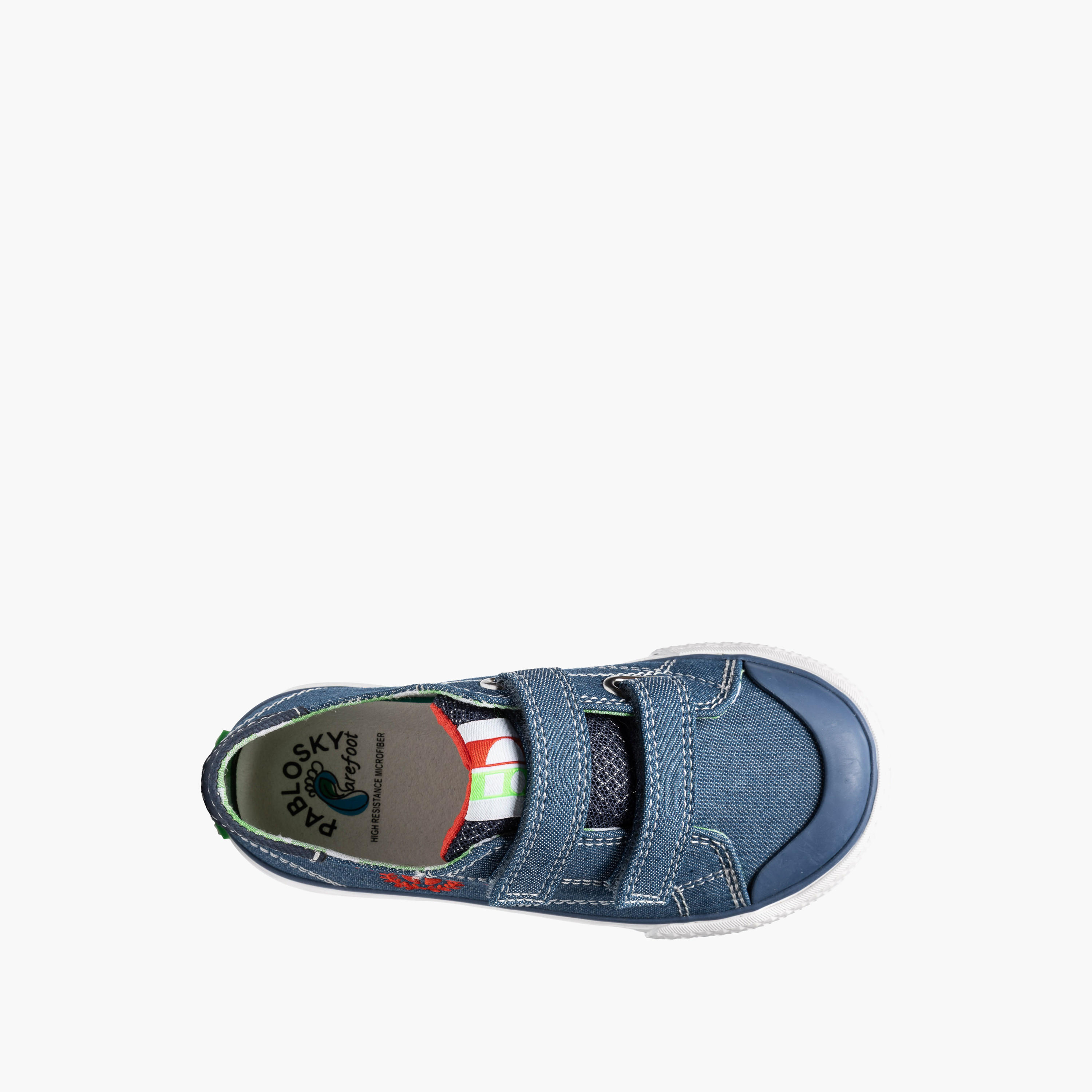 حذاء سنيكرز كانفاس بطول الكاحل وشريط إغلاق لاصق من بابلوسكي-baby-boys-shoes-closedshoes-image-4