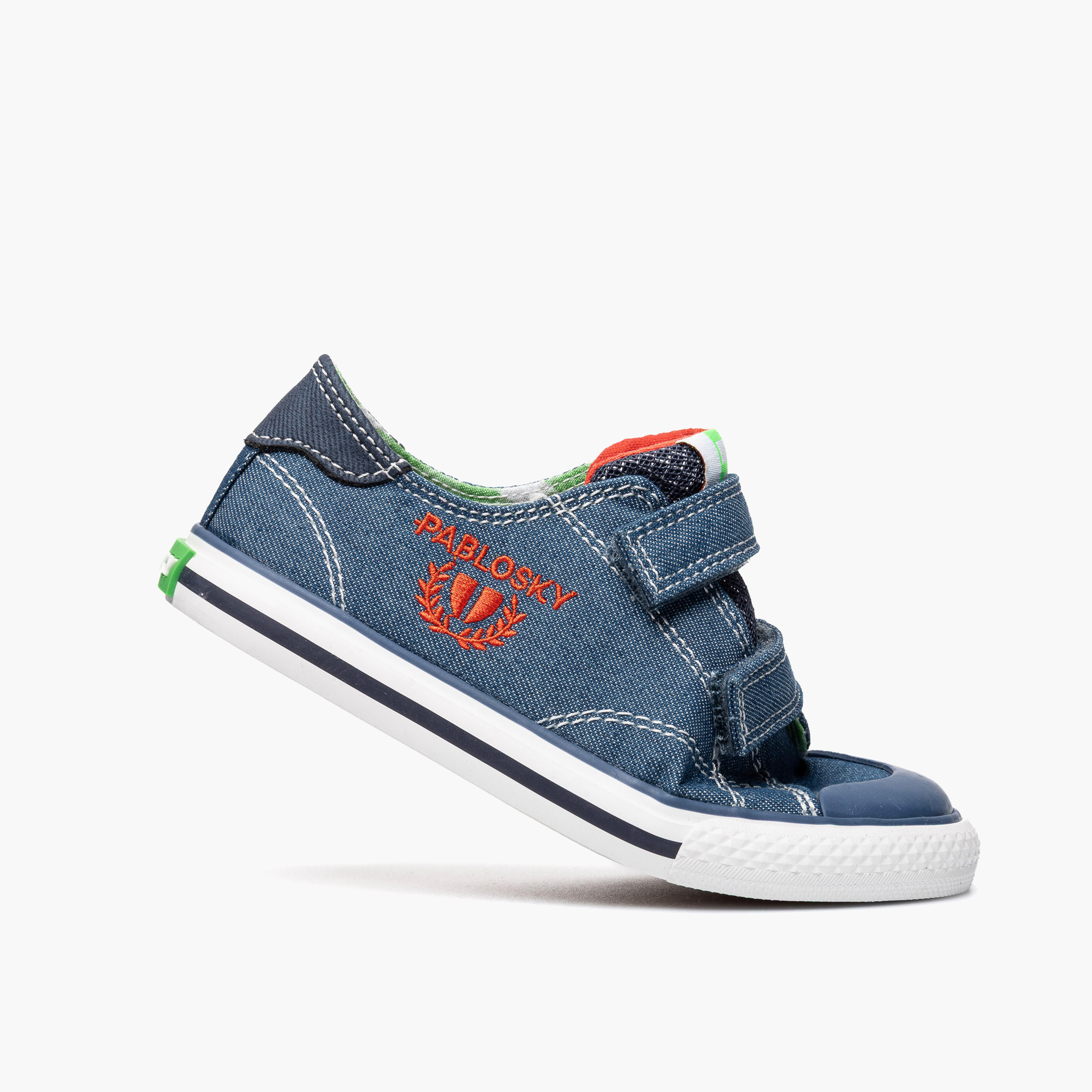 حذاء سنيكرز كانفاس بطول الكاحل وشريط إغلاق لاصق من بابلوسكي-baby-boys-shoes-closedshoes-image-5