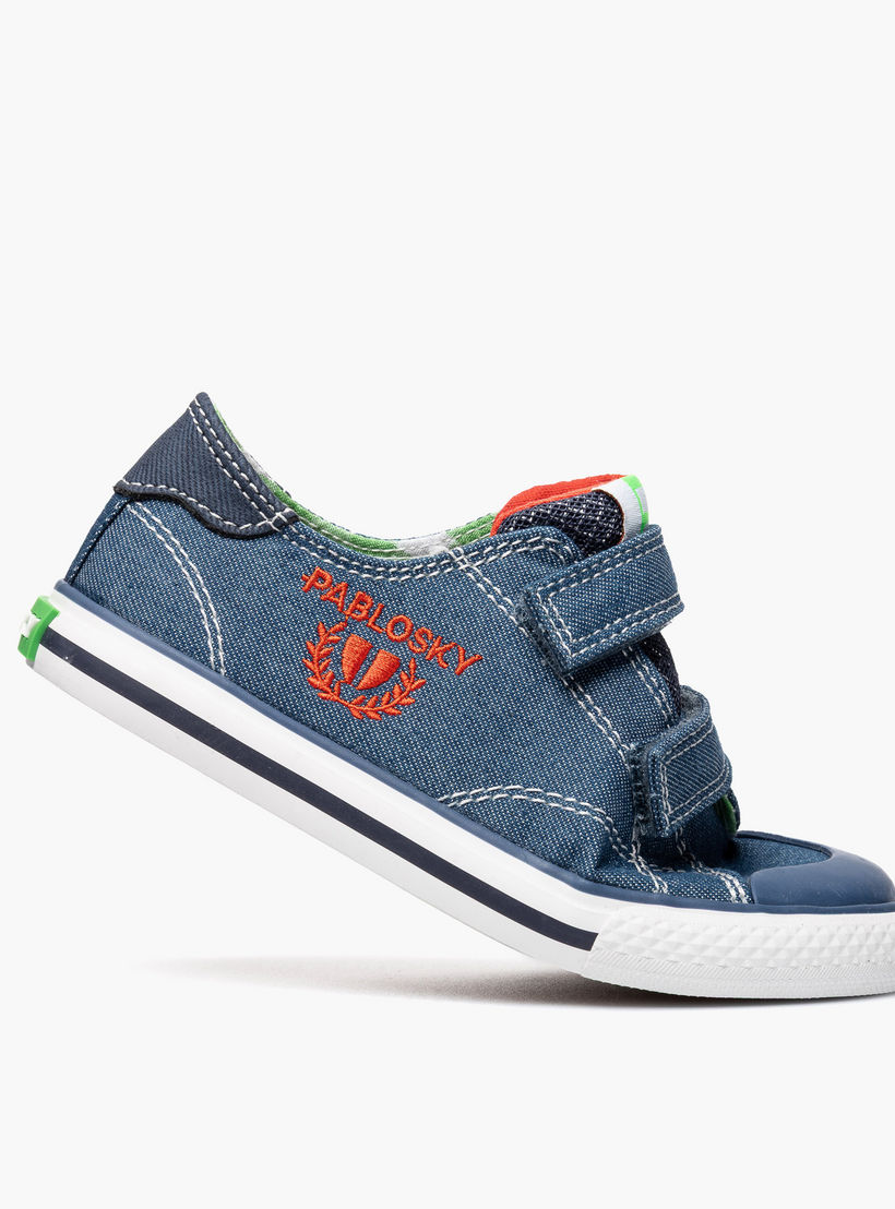 حذاء سنيكرز كانفاس بطول الكاحل وشريط إغلاق لاصق من بابلوسكي-baby-boys-shoes-closedshoes-image-5