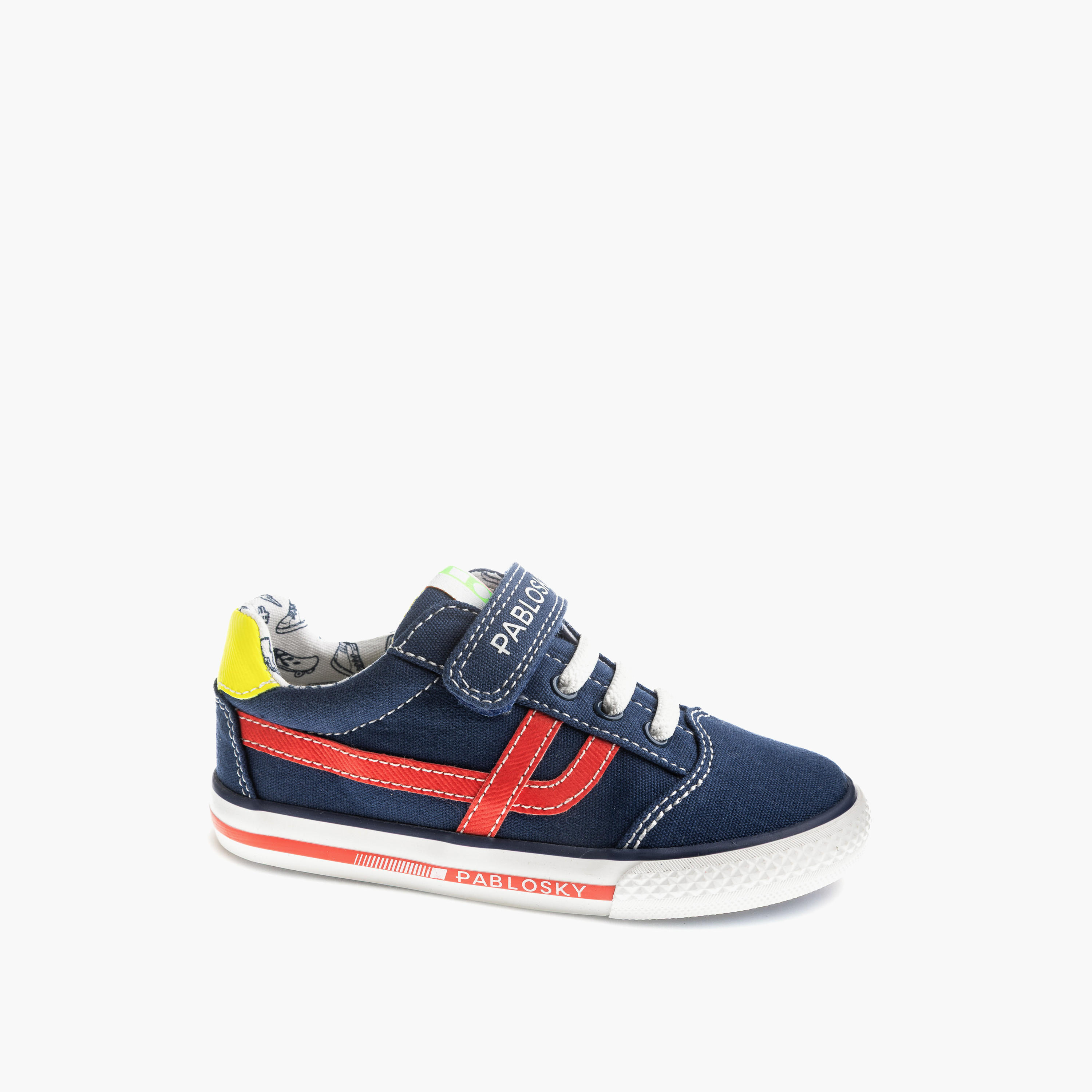 Pablosky Ankle Sneakers with Hook and Loop Closure-baby-boys-shoes-closedshoes-image-1