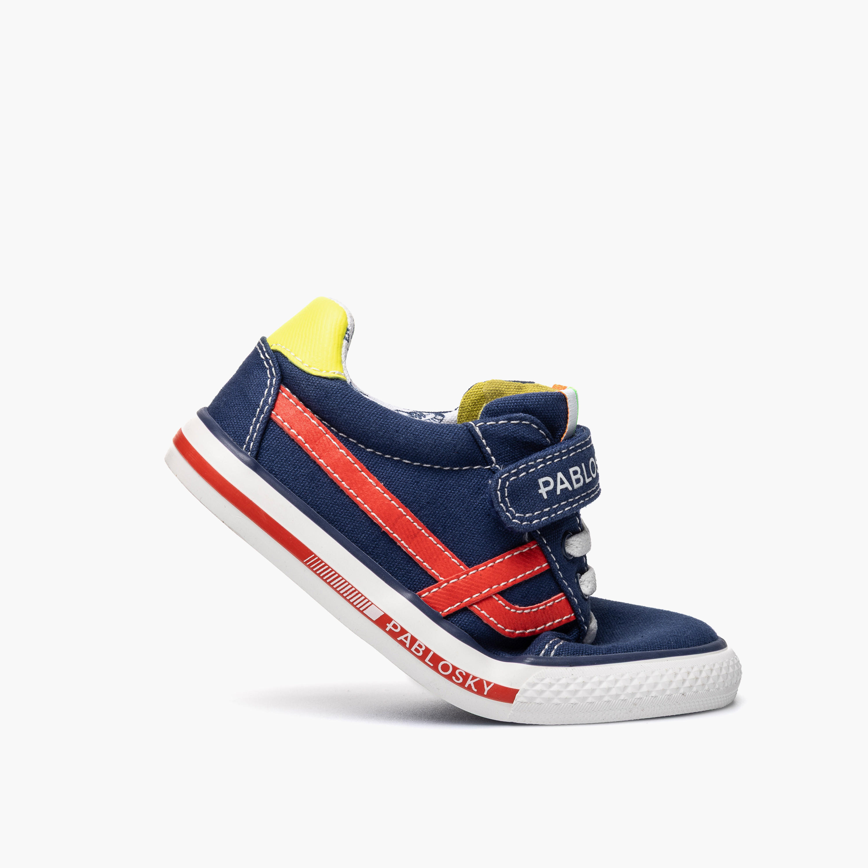 Pablosky Ankle Sneakers with Hook and Loop Closure-baby-boys-shoes-closedshoes-image-5