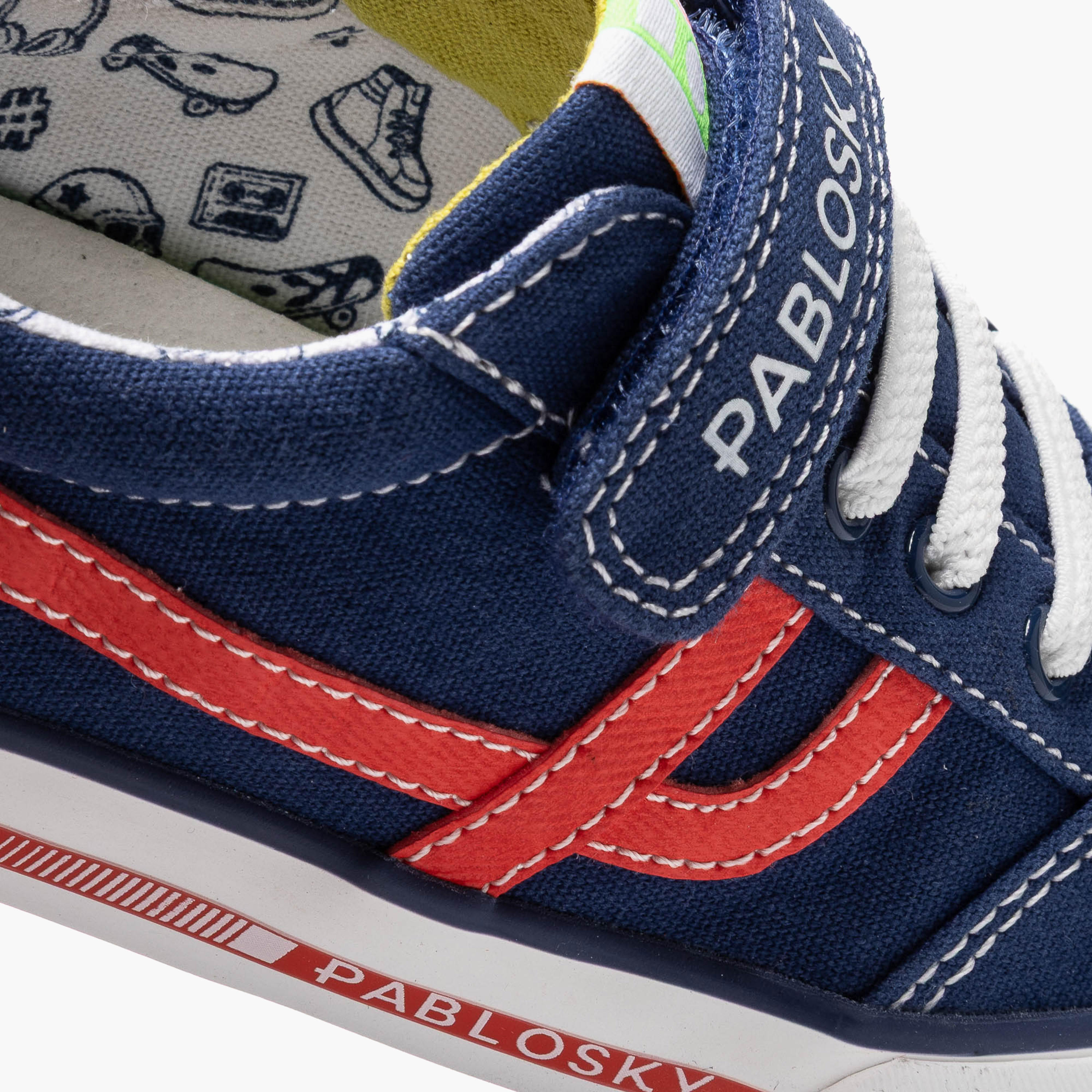 Pablosky Ankle Sneakers with Hook and Loop Closure-baby-boys-shoes-closedshoes-image-7