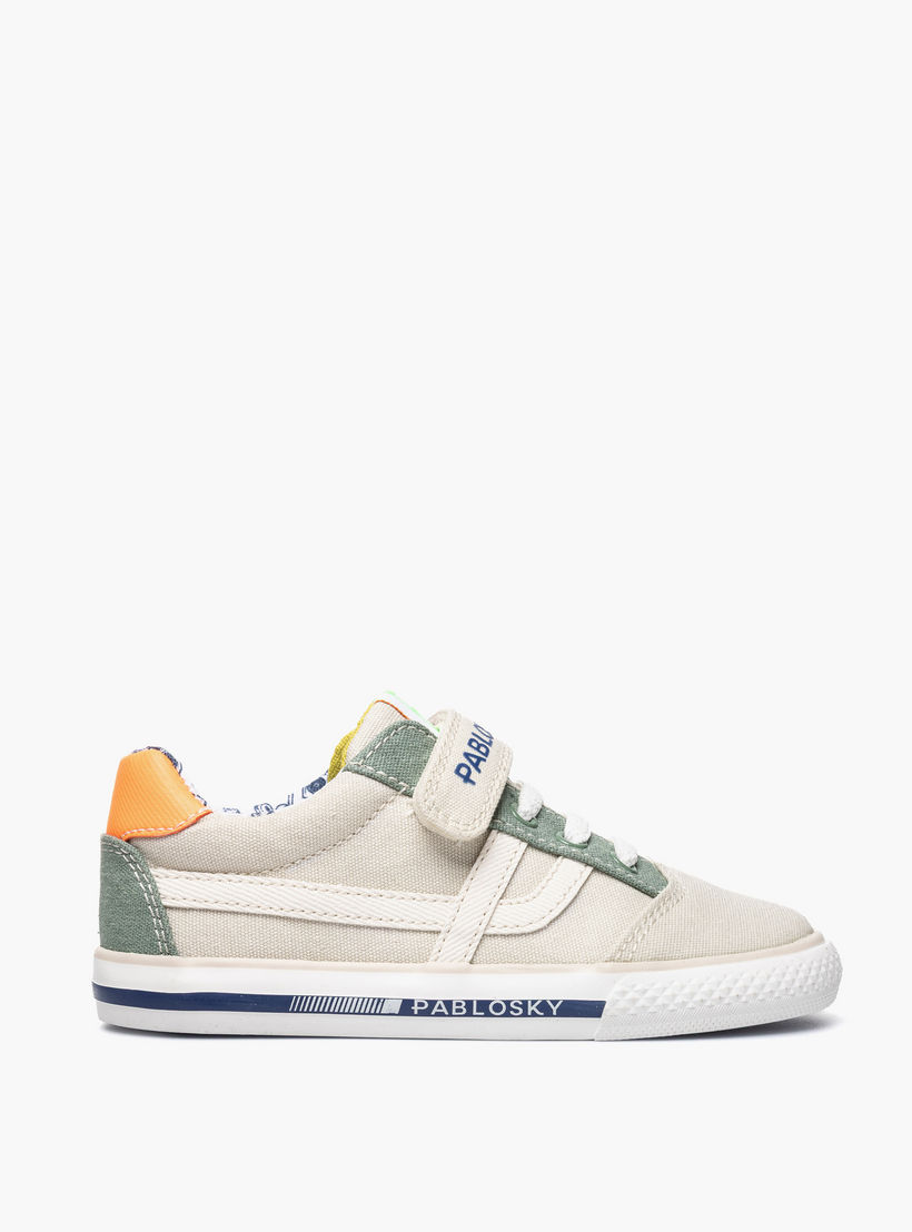 Pablosky Canvas Ankle Sneakers with Hook & Loop Closure-baby-boys-shoes-closedshoes-image-2