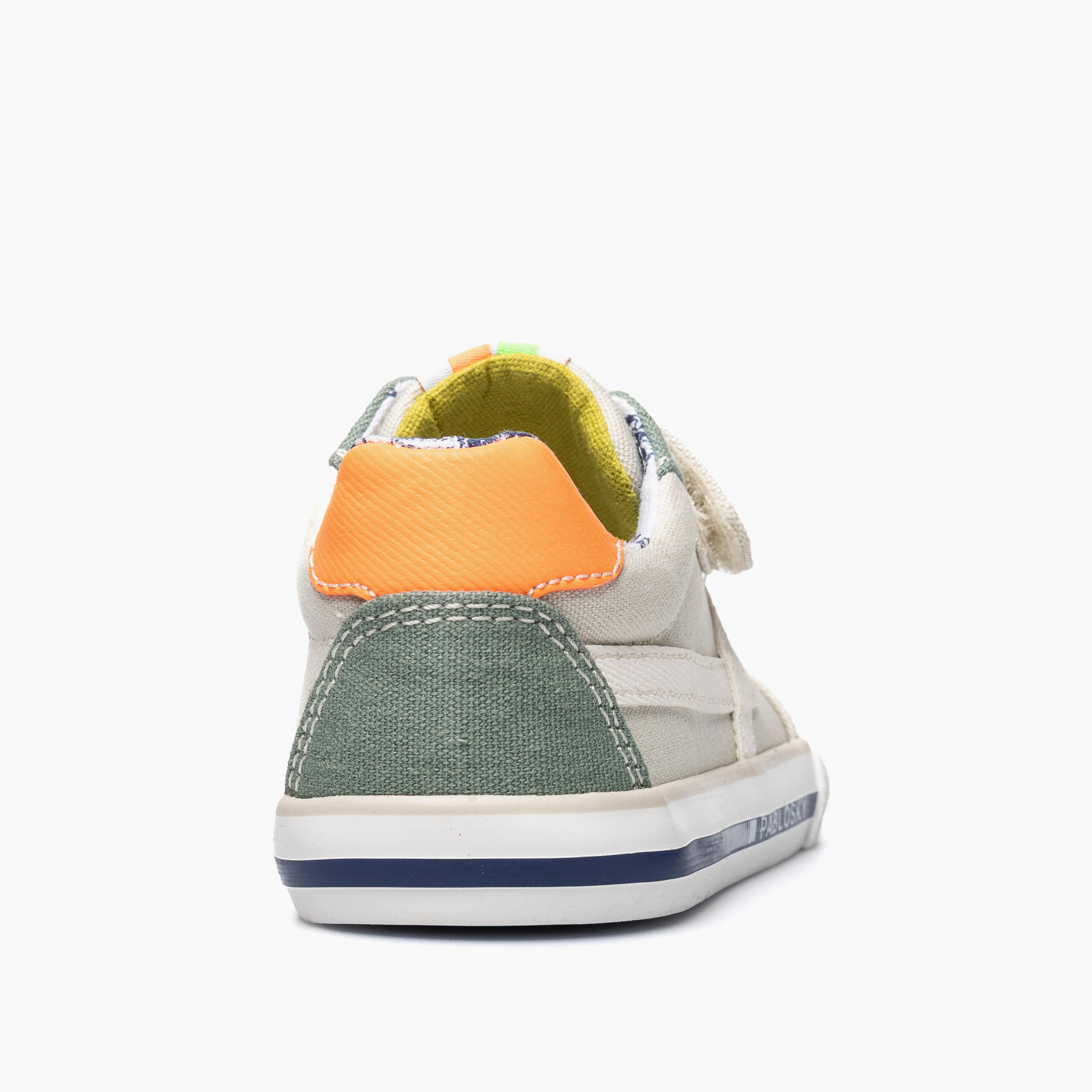 Pablosky Canvas Ankle Sneakers with Hook & Loop Closure-baby-boys-shoes-closedshoes-image-3