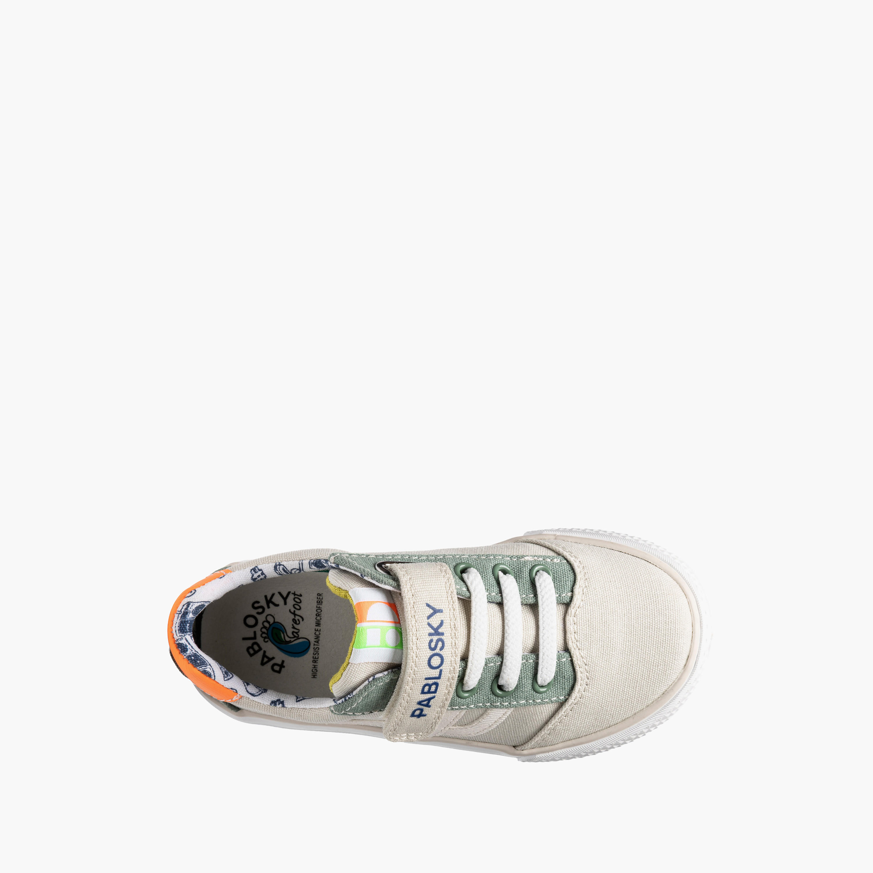 Pablosky Canvas Ankle Sneakers with Hook & Loop Closure-baby-boys-shoes-closedshoes-image-4