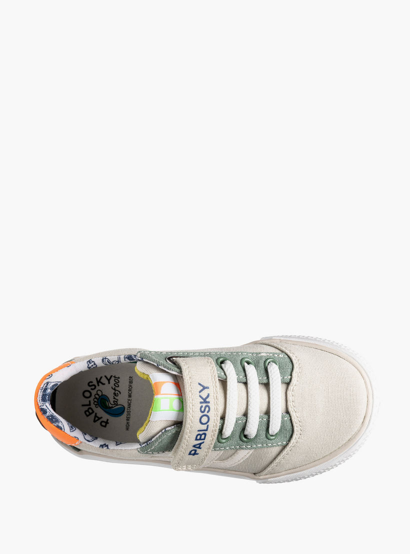 Pablosky Canvas Ankle Sneakers with Hook & Loop Closure-baby-boys-shoes-closedshoes-image-4