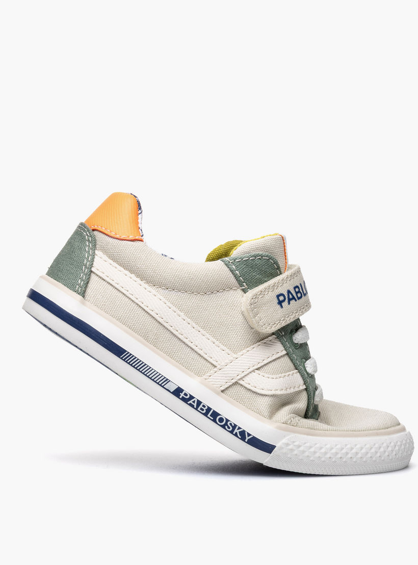 Pablosky Canvas Ankle Sneakers with Hook & Loop Closure-baby-boys-shoes-closedshoes-image-5