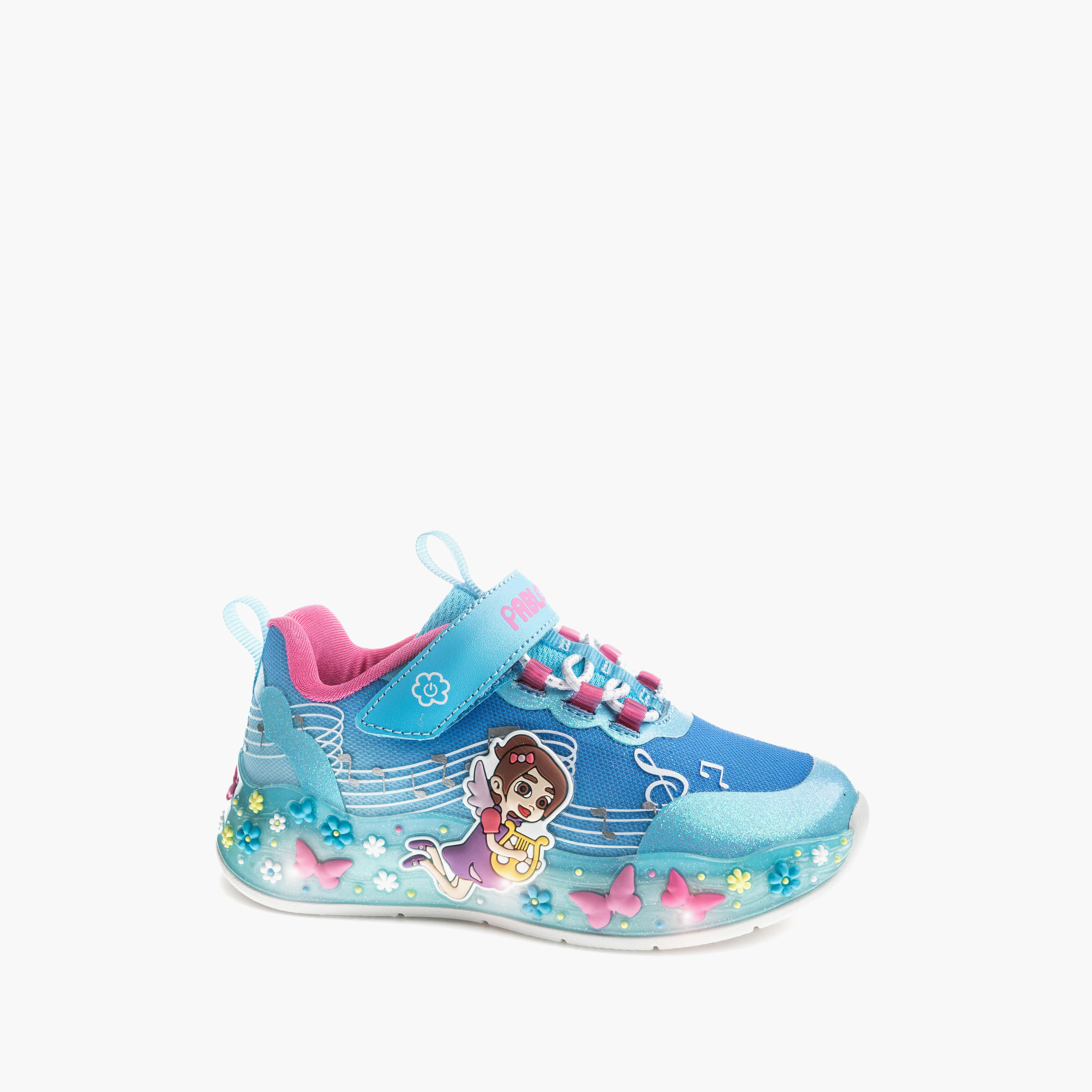 Pablosky Girls Light-Up Hook & Loop Sports Shoes-girls-shoes-sports-image-1