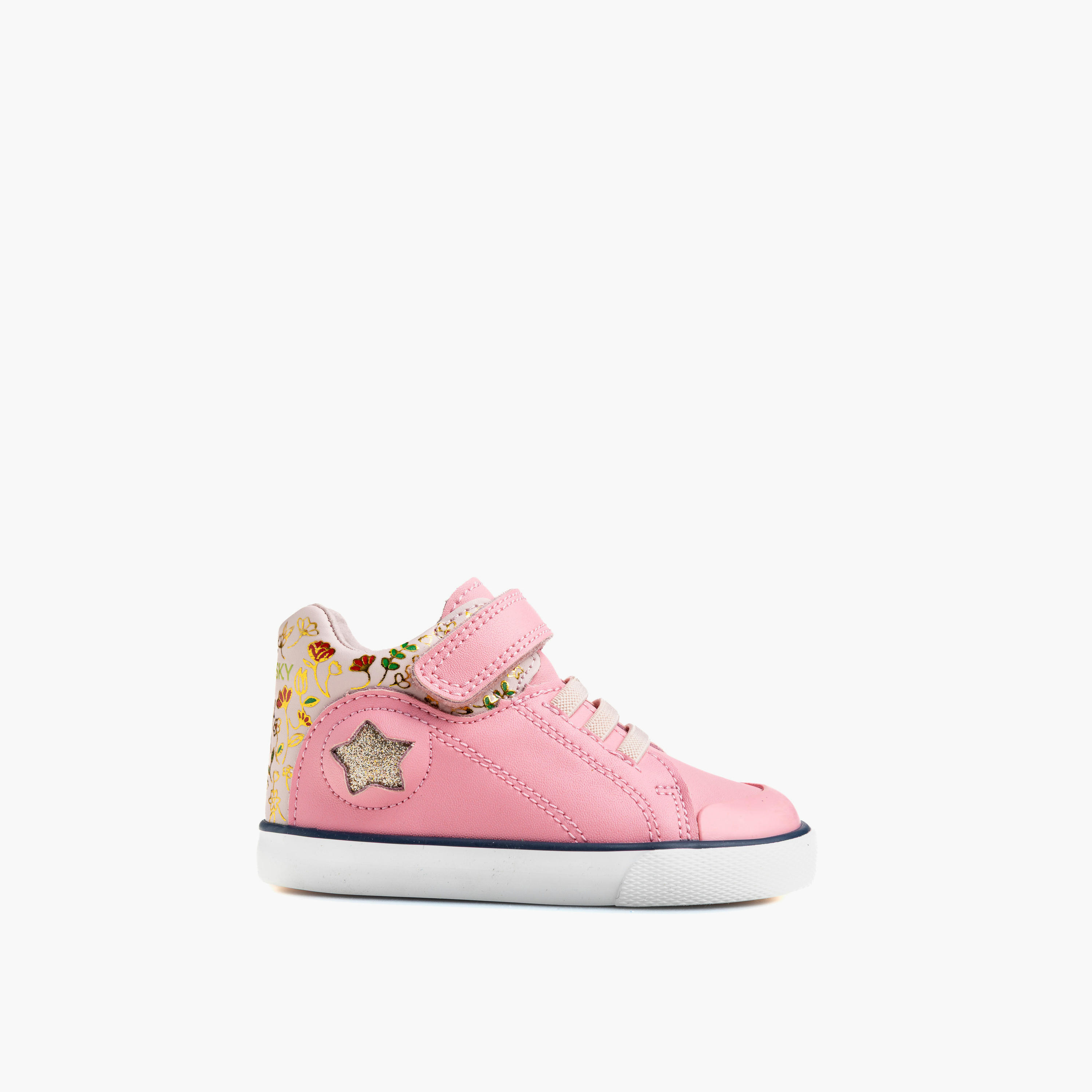 حذاء سنيكرز جلد بشريط إغلاق لاصق للبنات من بابلوسكي-girls-shoes-sneakers-image-1