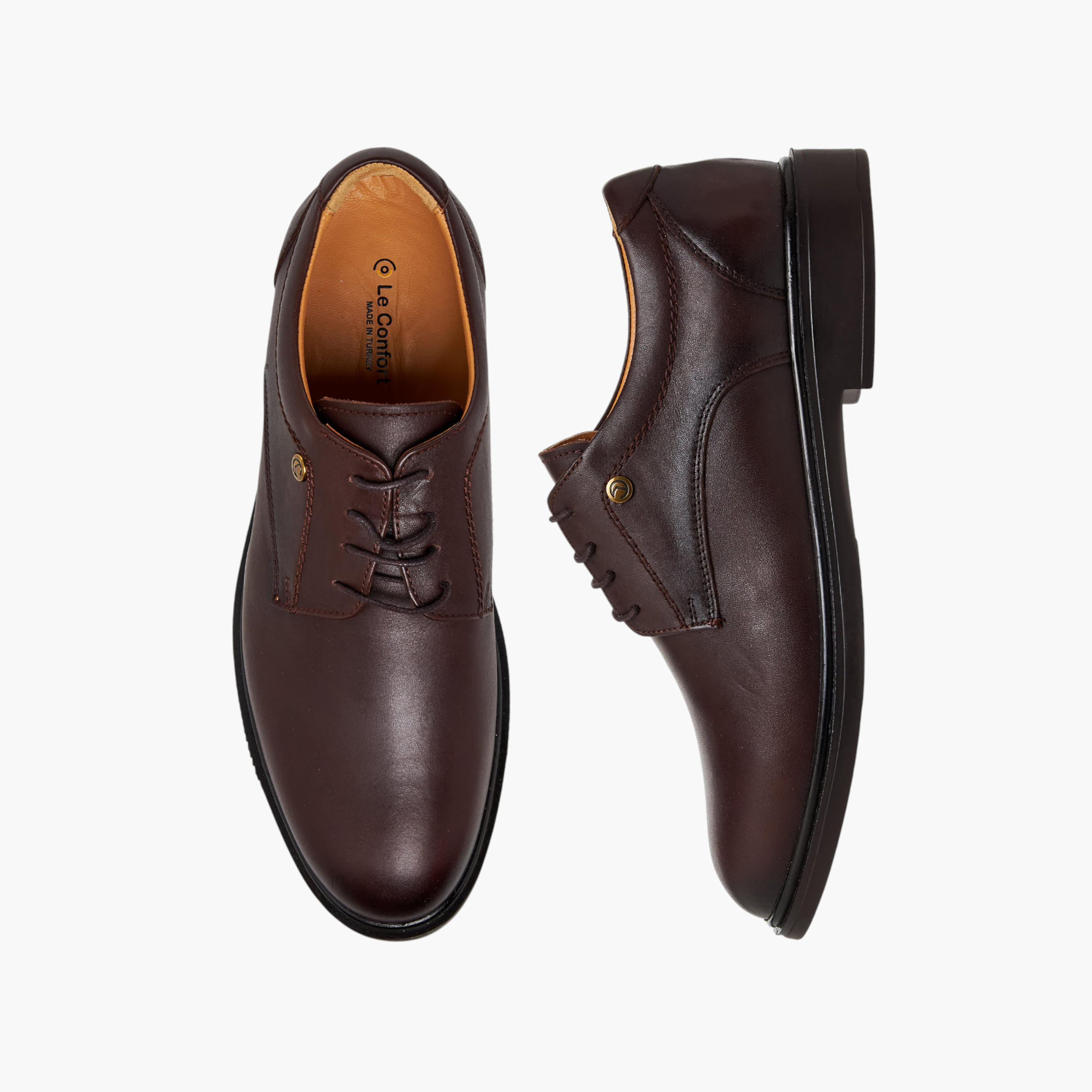 حذاء ديربي جلد برباط للرجال من لو كونفورت-men-shoes-formalshoes-image-1