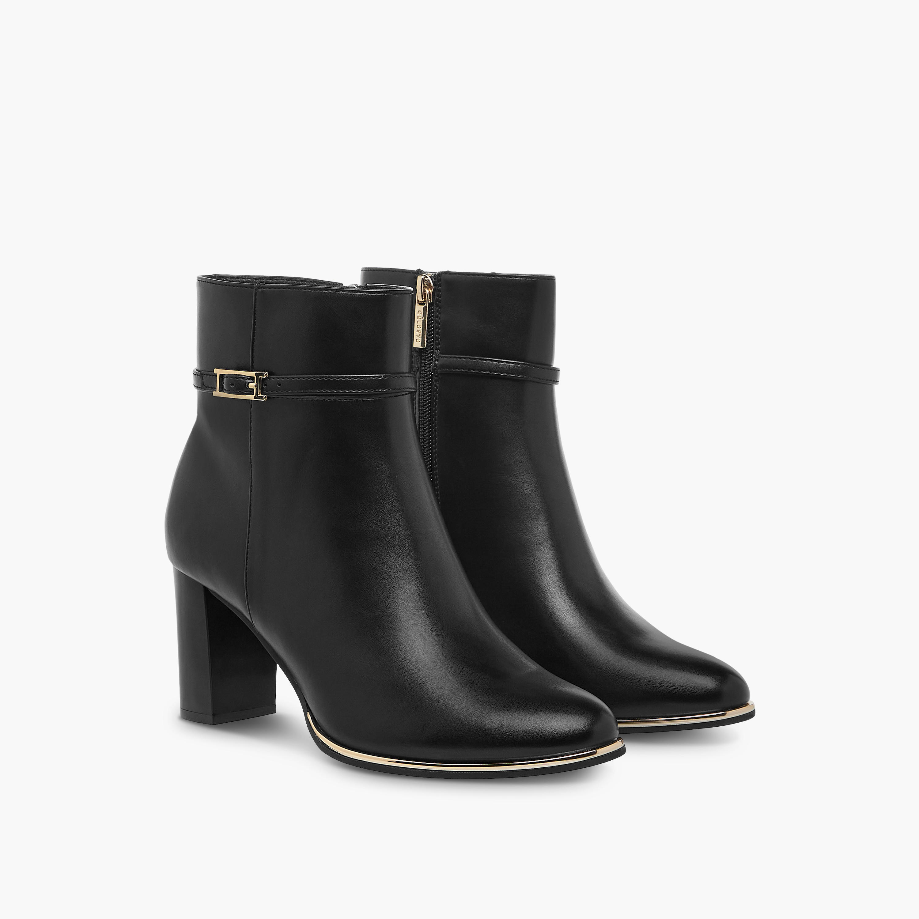 بوت كاحل سادة بسحاب إغلاق وكعب سميك للنساء من سيليست-women-shoes-boots-image-1
