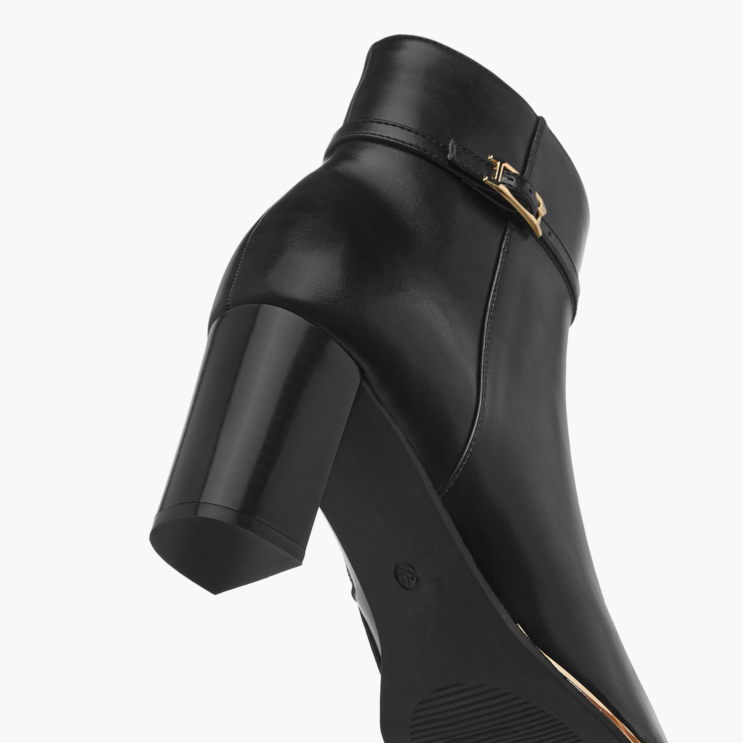 بوت كاحل سادة بسحاب إغلاق وكعب سميك للنساء من سيليست-women-shoes-boots-image-5