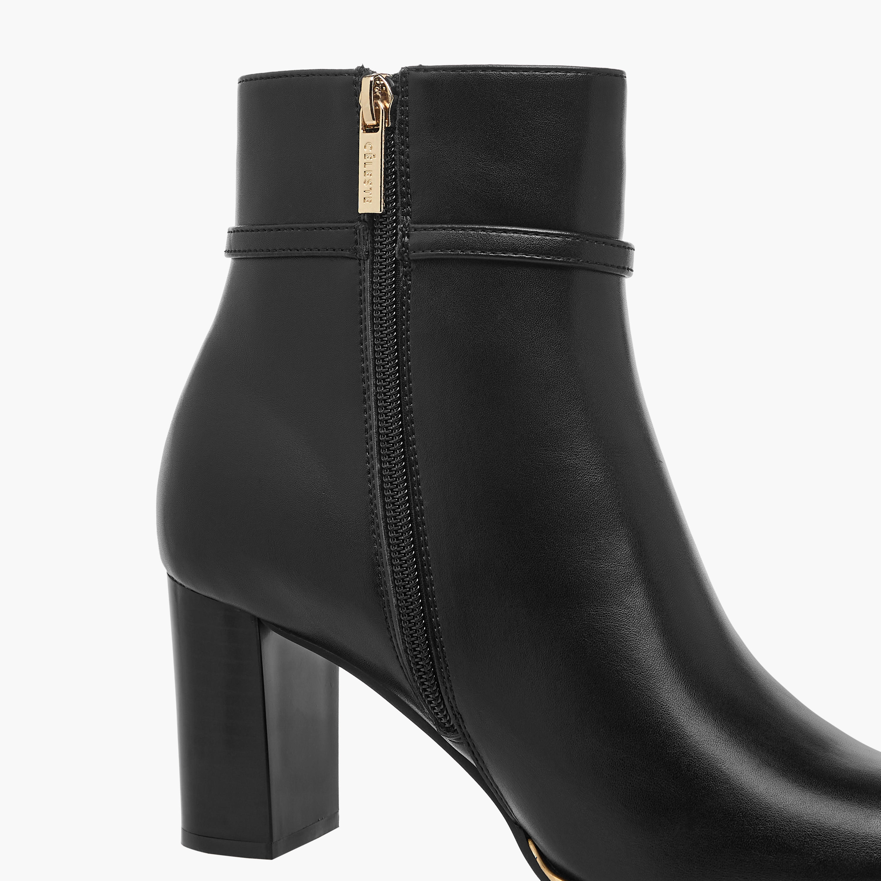 بوت كاحل سادة بسحاب إغلاق وكعب سميك للنساء من سيليست-women-shoes-boots-image-6