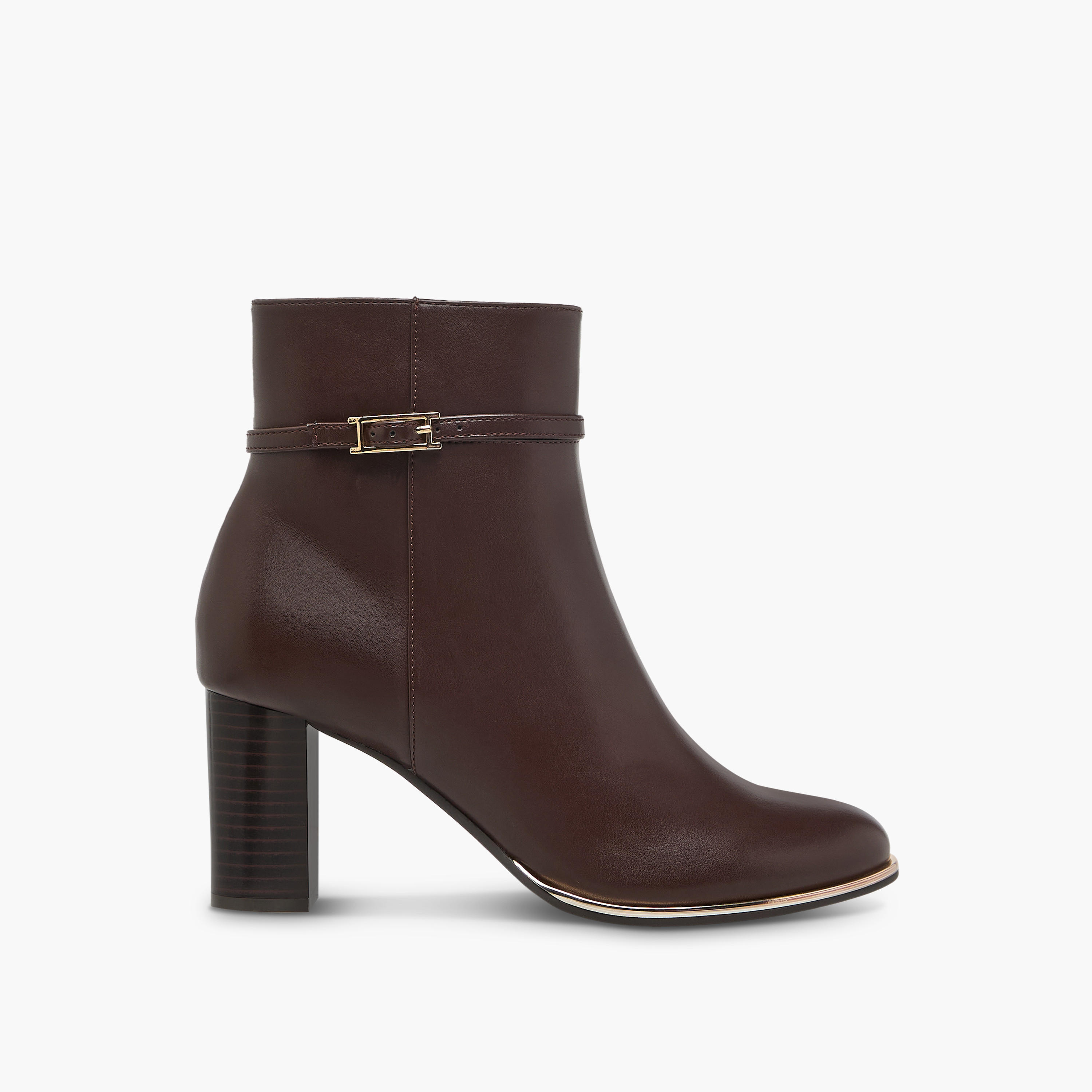 بوت كاحل سادة بسحاب إغلاق وكعب سميك للنساء من سيليست-women-shoes-boots-image-3