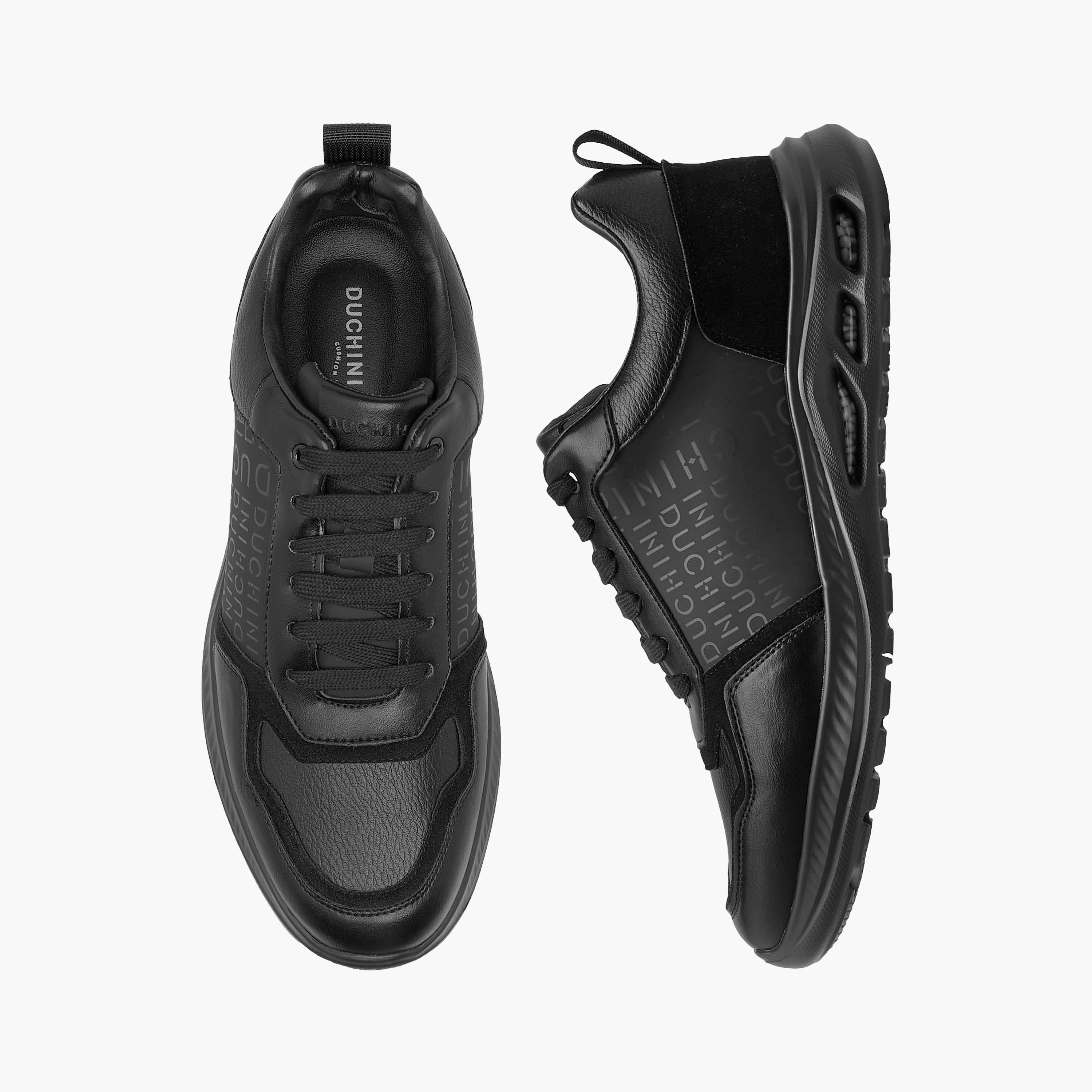 Duchini Men Monogram Print Lace-Up Sneakers-men-shoes-sneakers-image-1