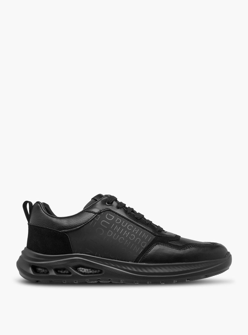 Duchini Men Monogram Print Lace-Up Sneakers-men-shoes-sneakers-image-3