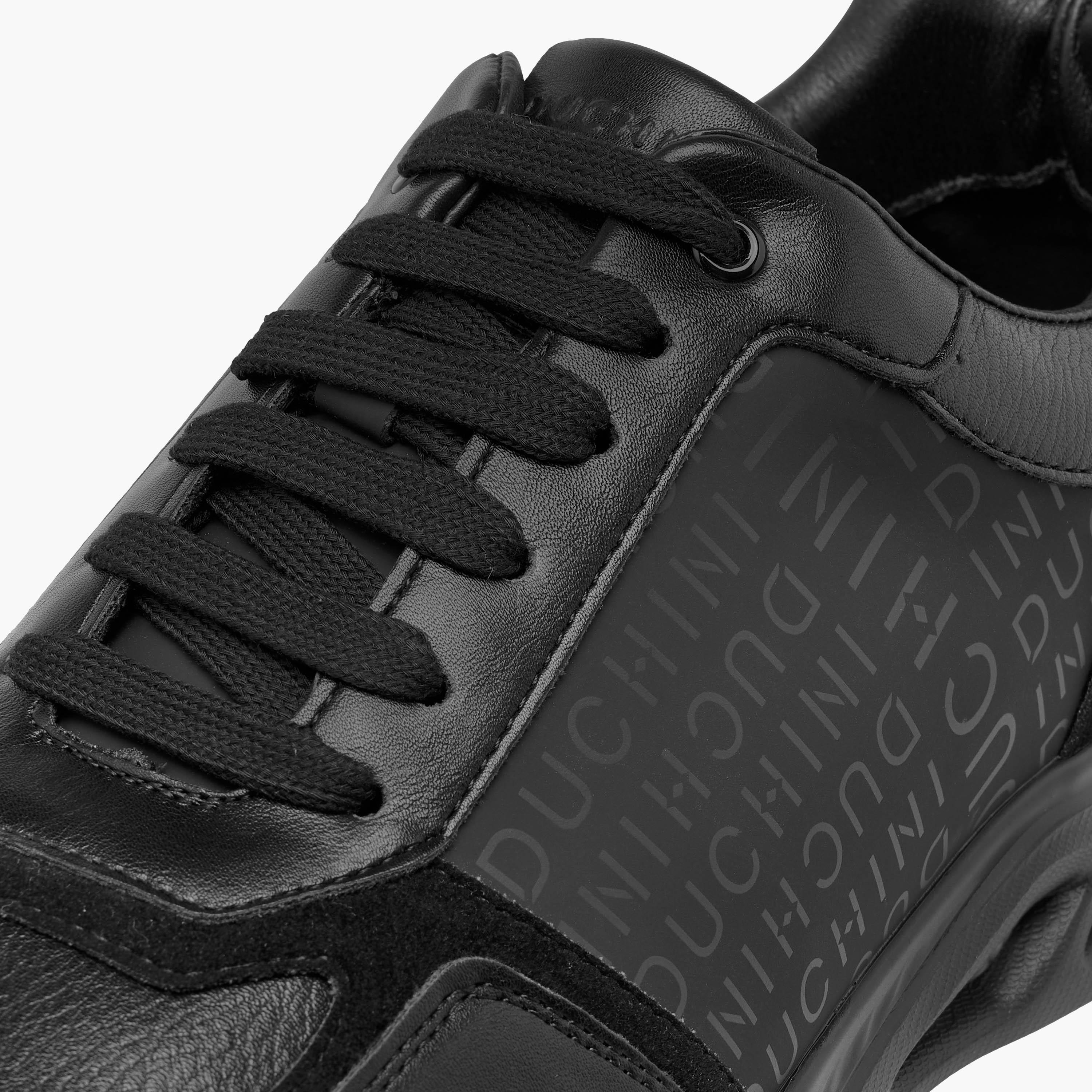 Duchini Men Monogram Print Lace-Up Sneakers-men-shoes-sneakers-image-4
