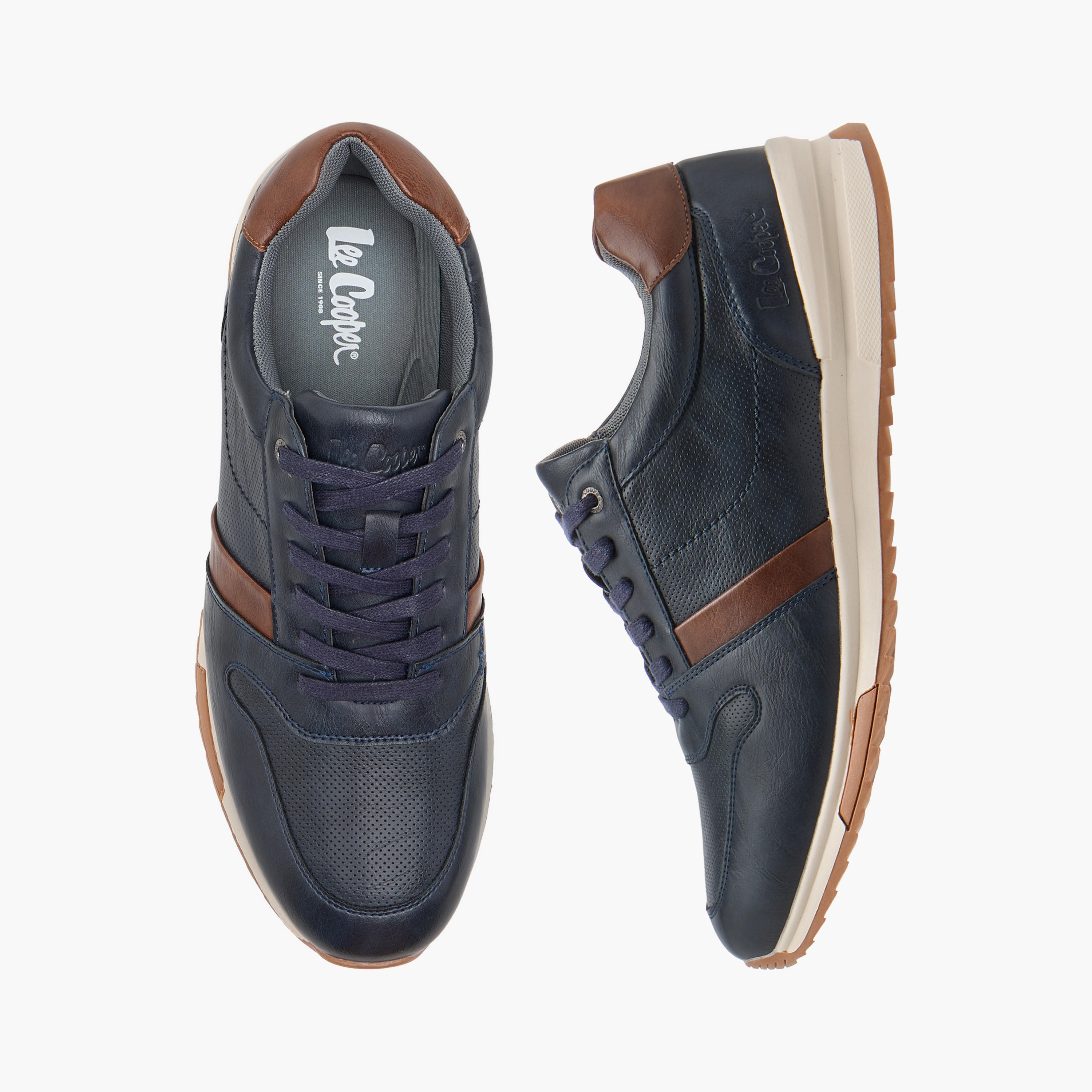 حذاء سنيكرز بألواح ورباط للرجال من لي كوبر-men-shoes-sneakers-image-1