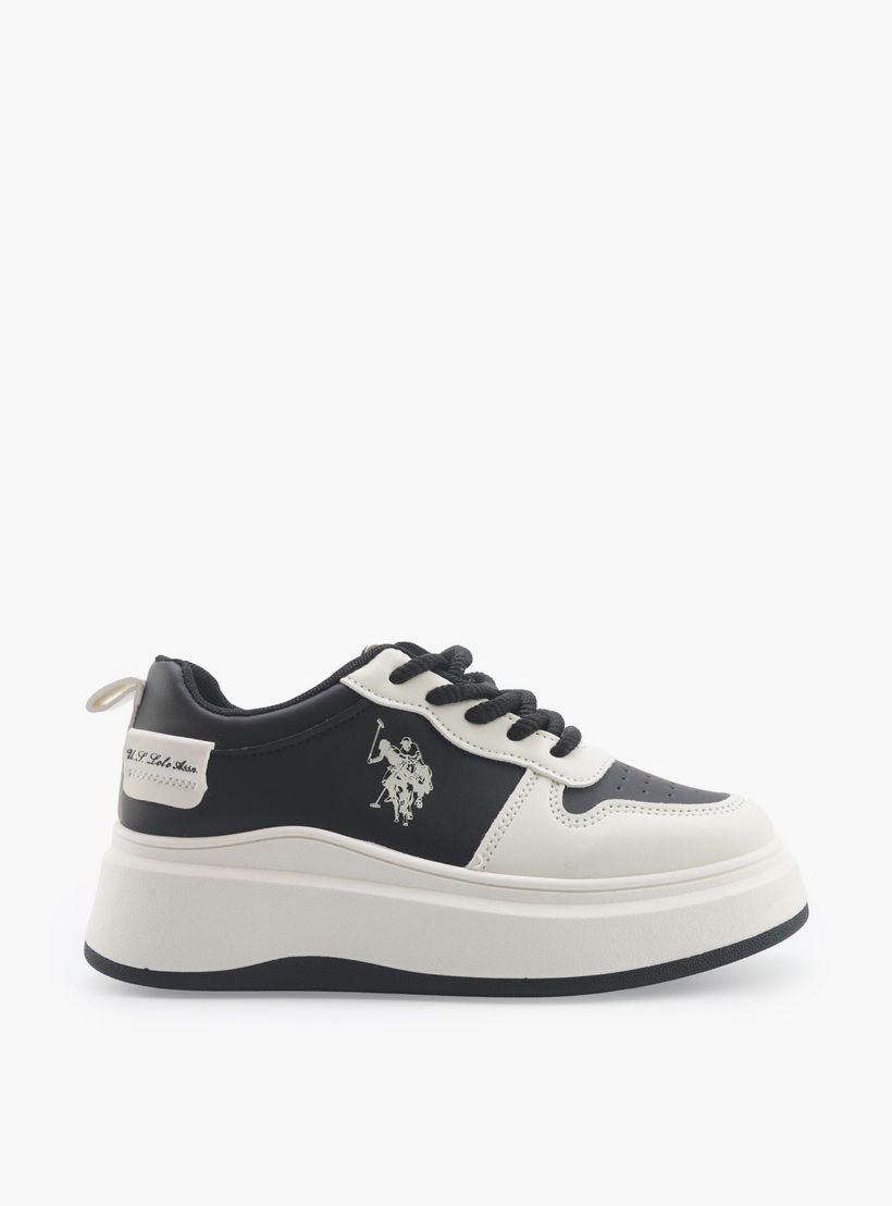 حذاء سنيكرز كاحل برباط وقوالب ملونة للنساء من يو أس بولو أسن-women-shoes-sneakers-image-2