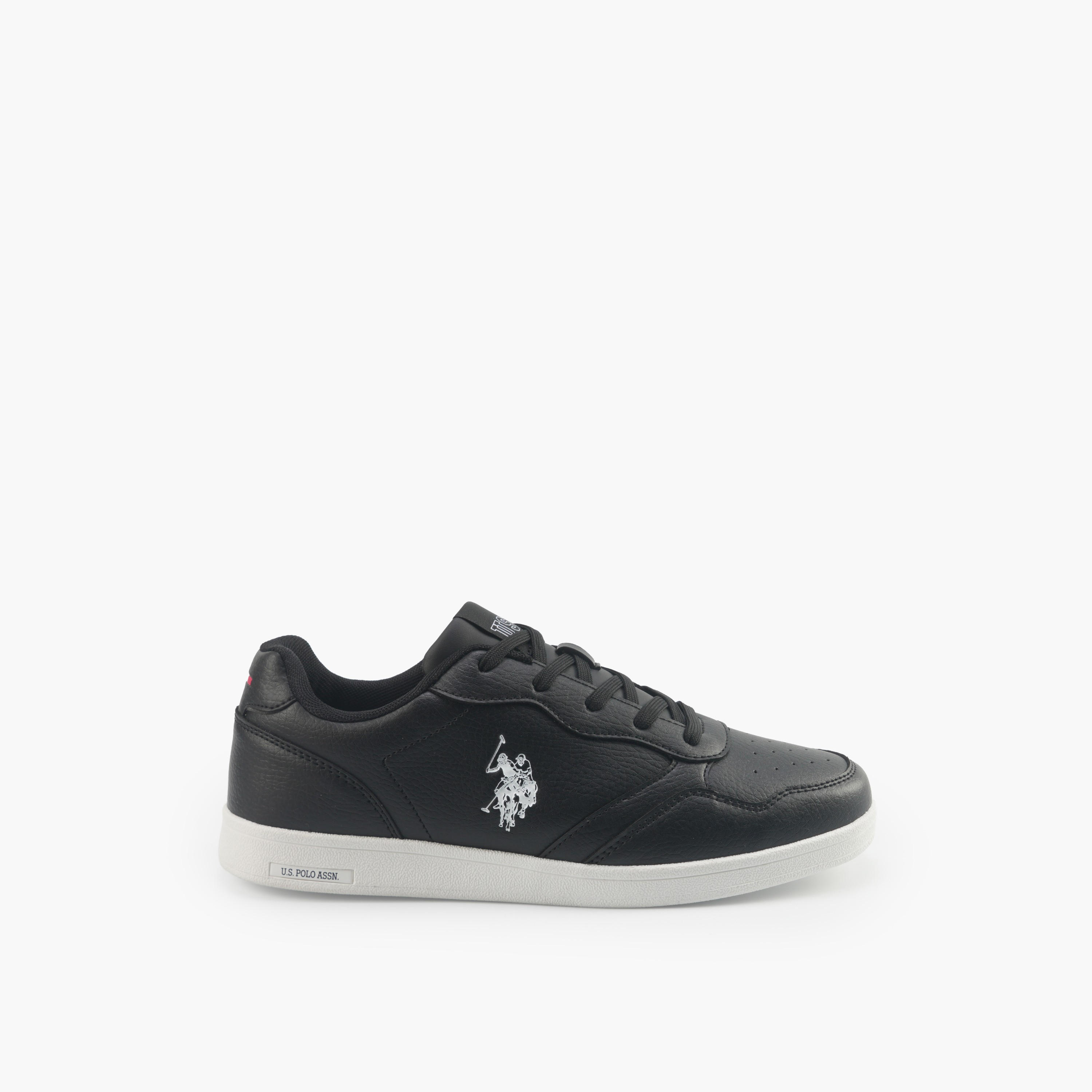 حذاء سنيكرز كاحل برباط وطبعات شعار للنساء من يو أس بولو أسن-women-shoes-sneakers-image-2