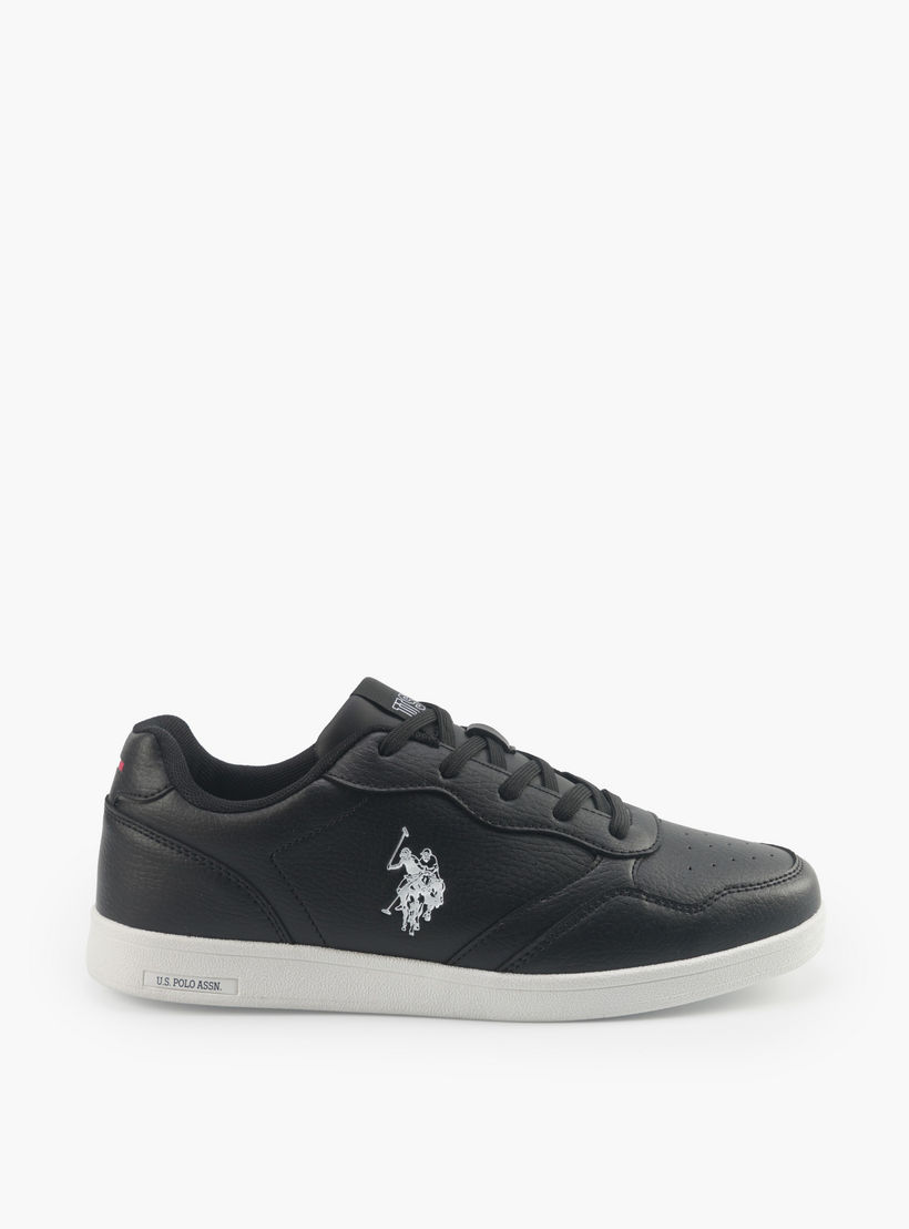 حذاء سنيكرز كاحل برباط وطبعات شعار للنساء من يو أس بولو أسن-women-shoes-sneakers-image-2