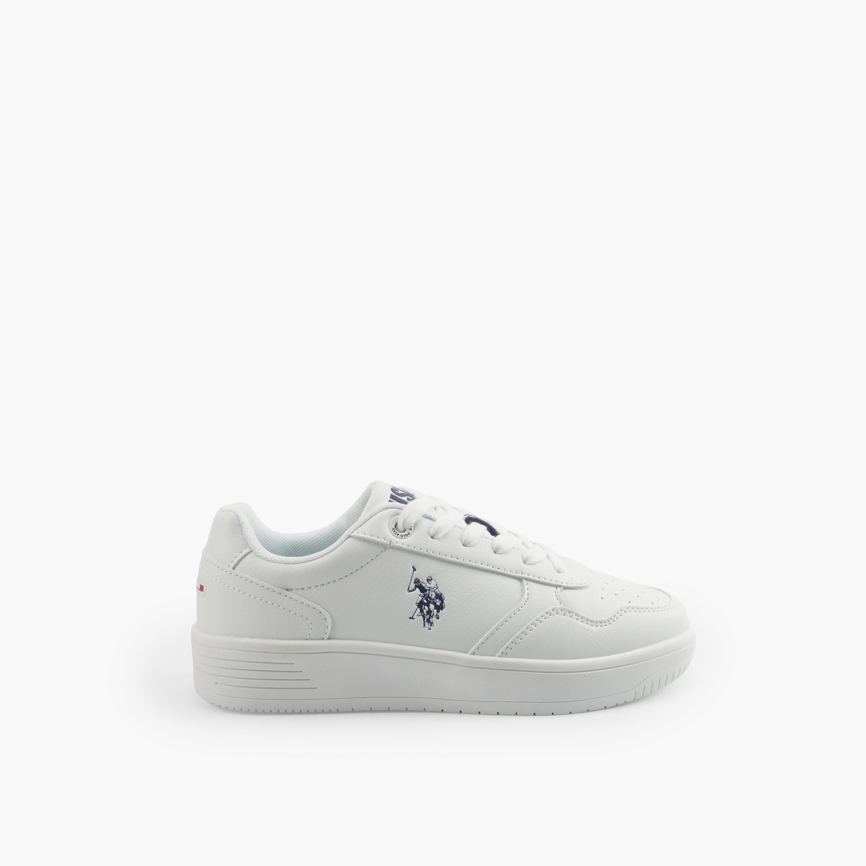 حذاء سنيكرز كاحل برباط وشعار للنساء من يو أس بولو أسن-women-shoes-sneakers-image-2