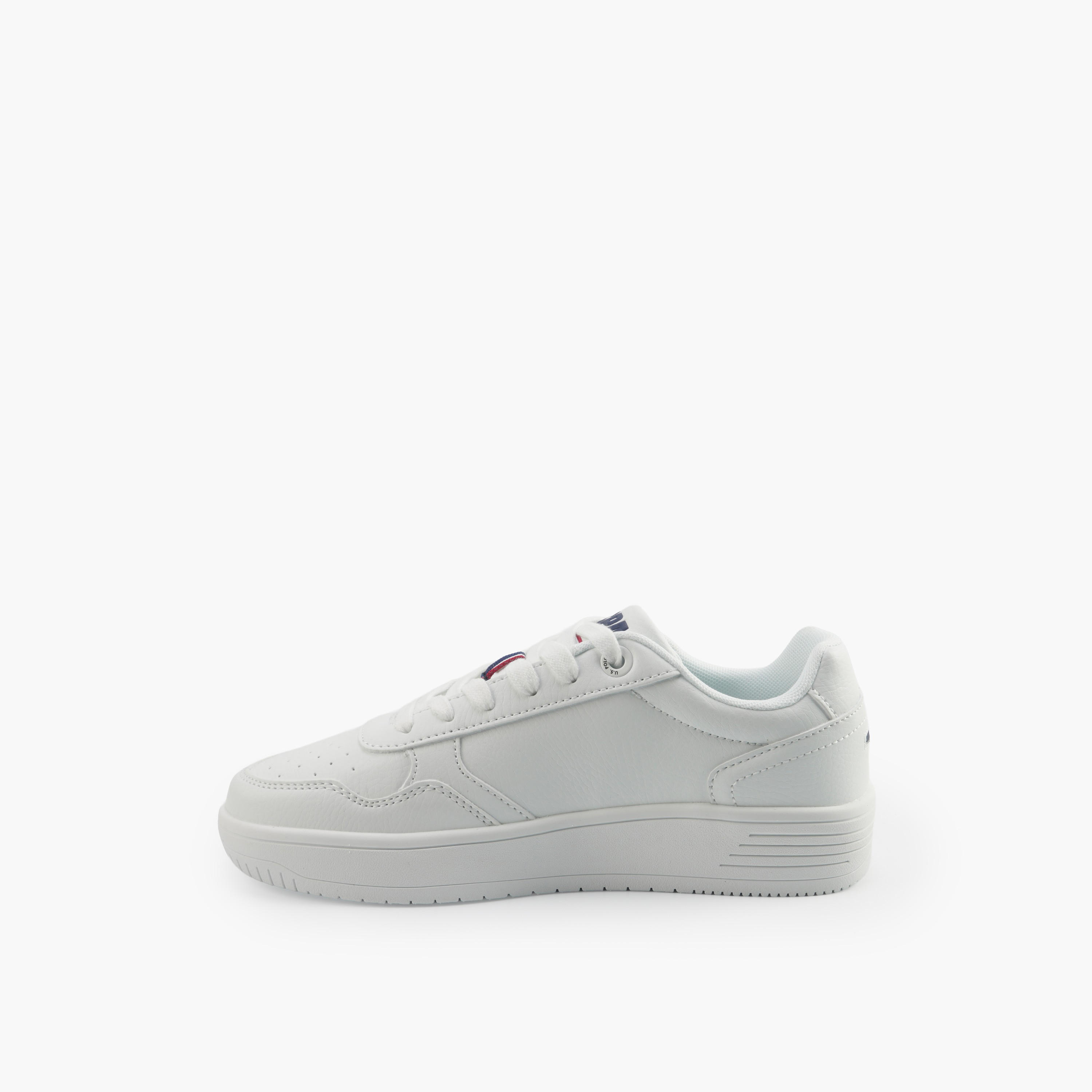 حذاء سنيكرز كاحل برباط وشعار للنساء من يو أس بولو أسن-women-shoes-sneakers-image-3