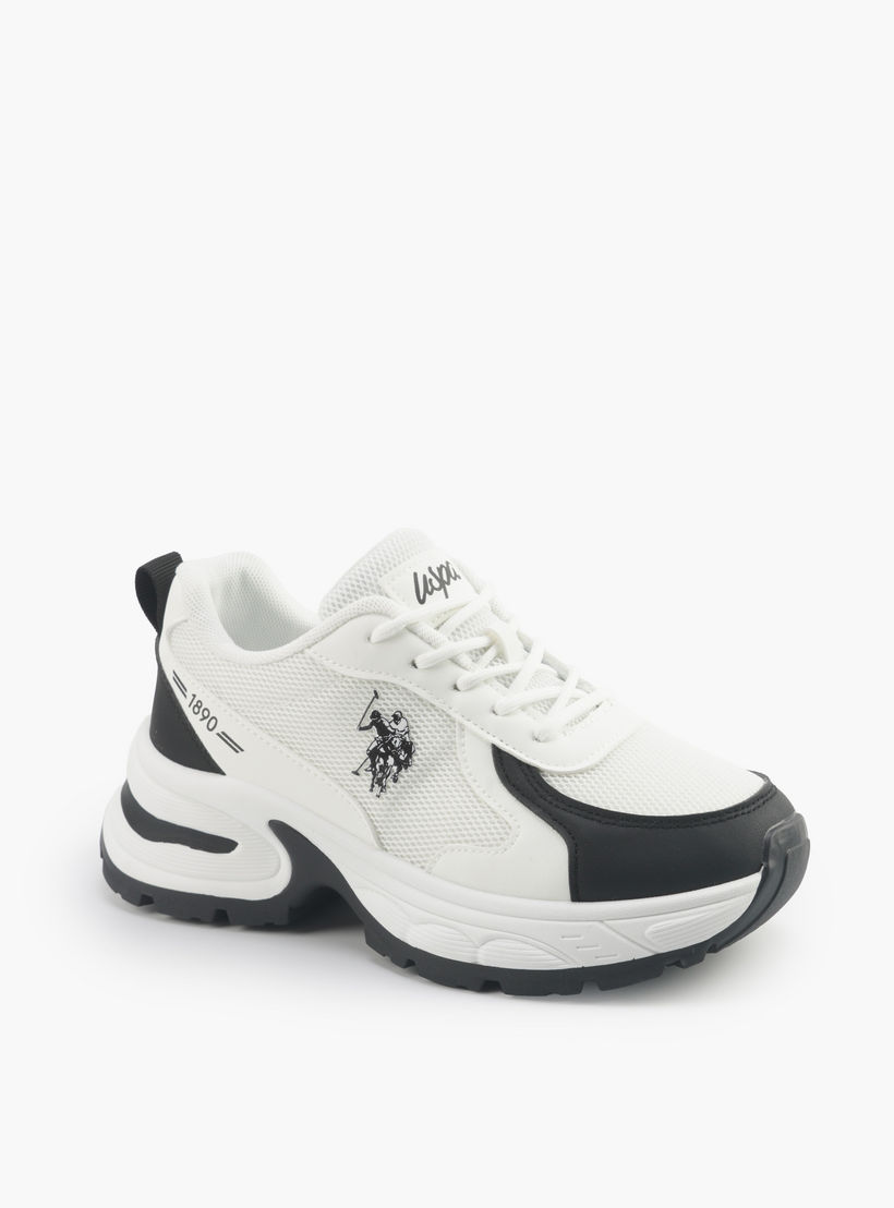 حذاء سنيكرز بقوالب ملونة وطول الكاحل ورباط إغلاق للنساء من يو إس بولو أسن-women-shoes-sneakers-image-1