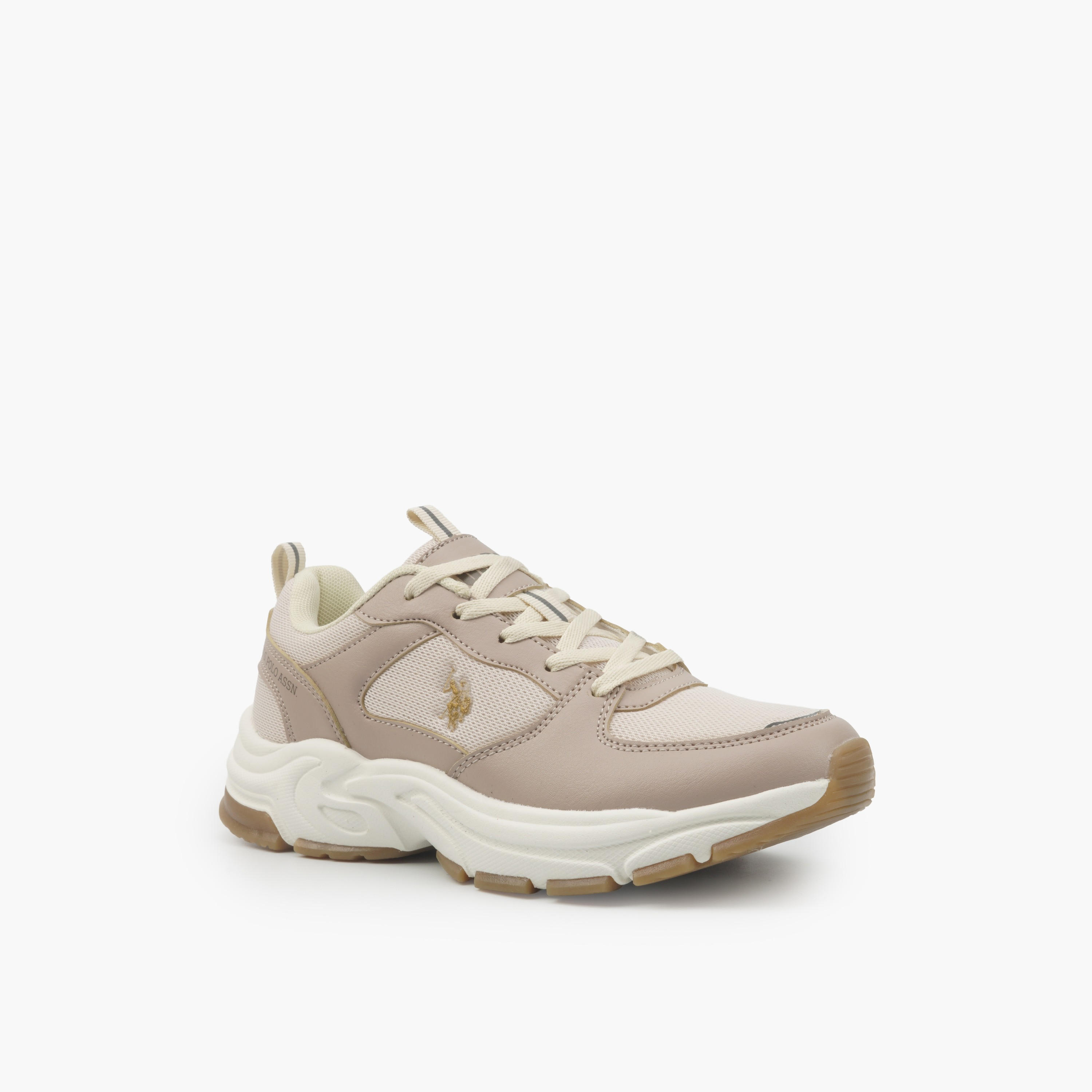 حذاء سنيكرز للكاحل بشعار ورباط إغلاق للنساء من يو إس بولو أسن-women-shoes-sneakers-image-1