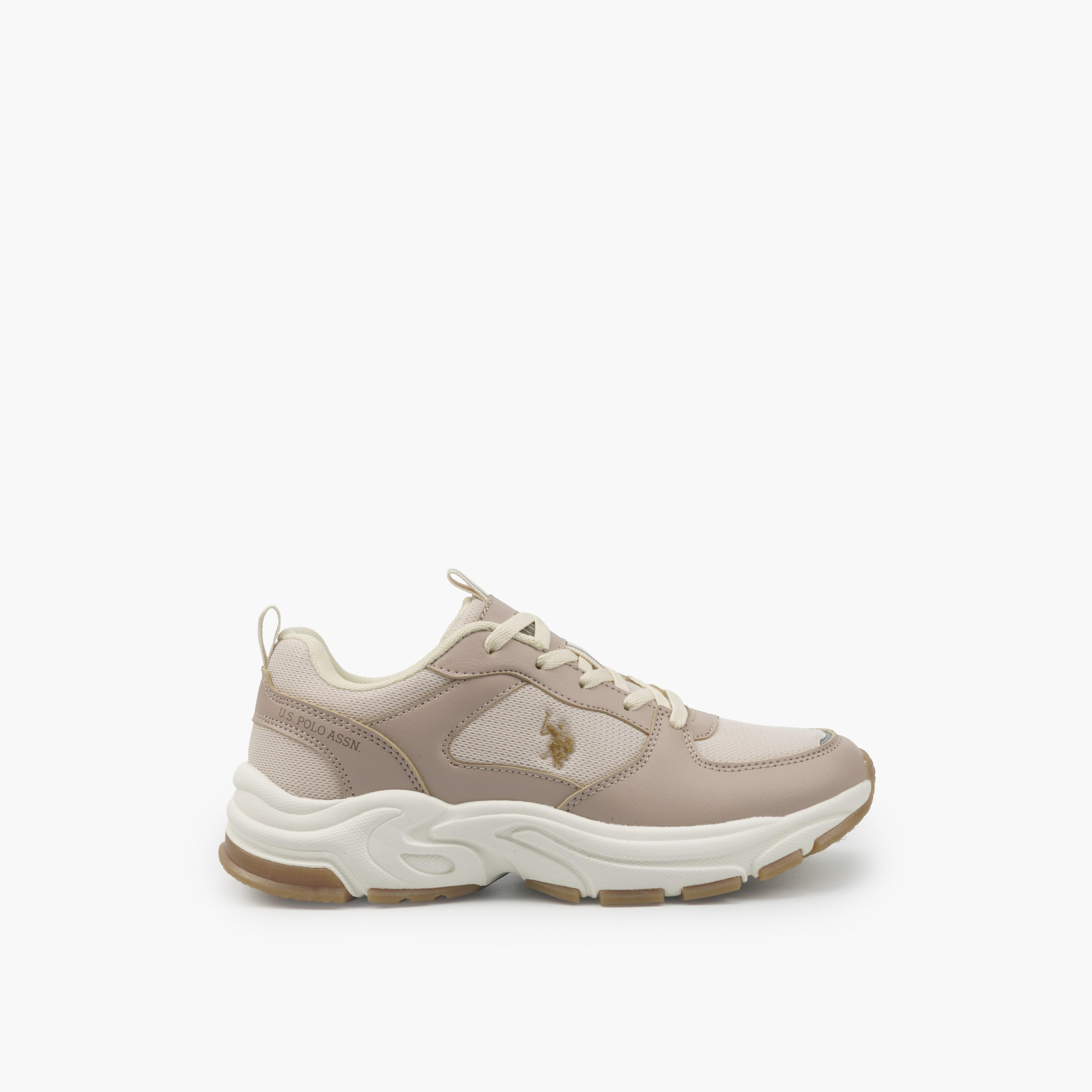 حذاء سنيكرز للكاحل بشعار ورباط إغلاق للنساء من يو إس بولو أسن-women-shoes-sneakers-image-2