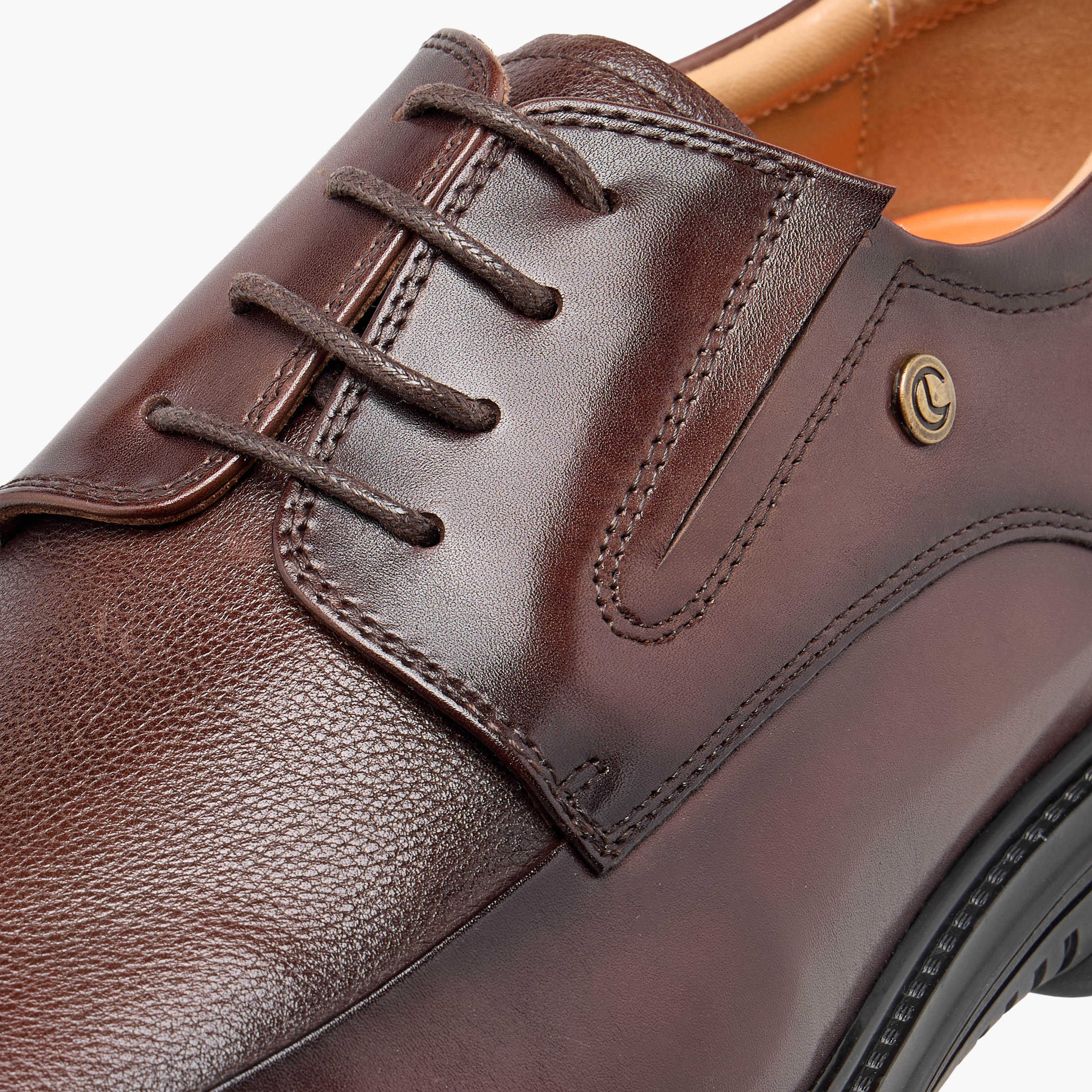 حذاء ديربي جلد طبيعي برباط للرجال من لو كونفور-men-shoes-formalshoes-image-4