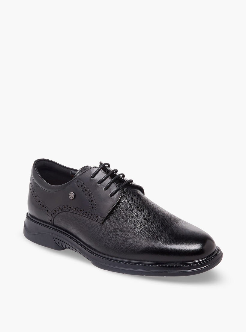 حذاء ديربي جلد برباط إغلاق للرجال من لو كونفورت-men-shoes-formalshoes-image-2