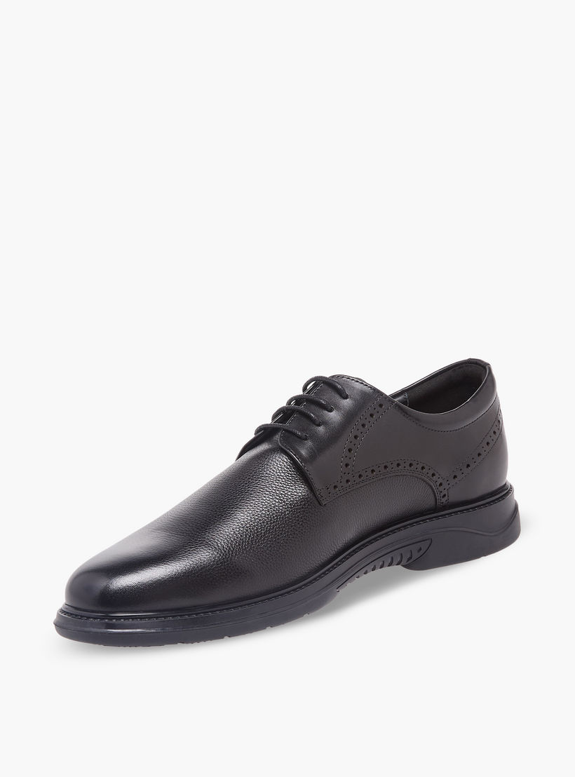 حذاء ديربي جلد برباط إغلاق للرجال من لو كونفورت-men-shoes-formalshoes-image-4